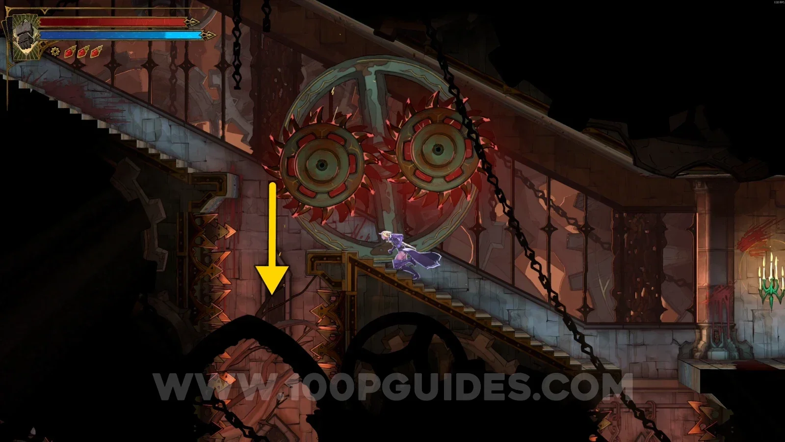 Castlevania Belmonts Curse Eastern Steps: jumping between the spikes and dashing left toward Brave Heart Fragment #20