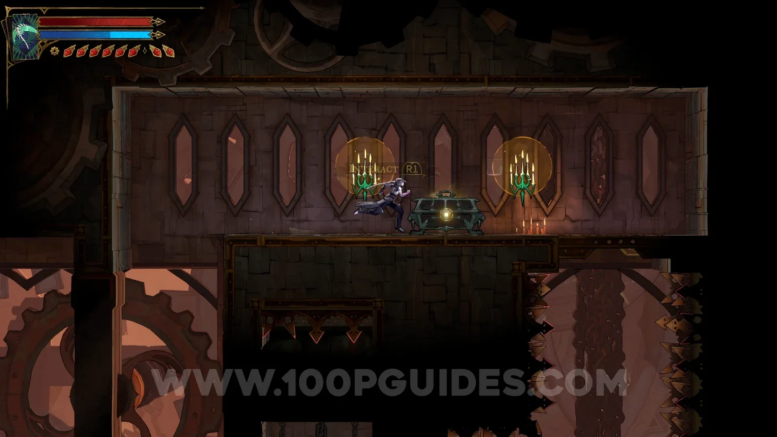Castlevania Belmonts Curse Daedalus Crossing: heading to the top of the area after the gear
