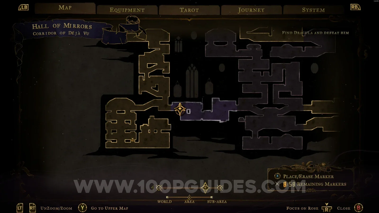 Castlevania Belmonts Curse Corridor Of Deja Vu: location of the secret room in the middle of the area