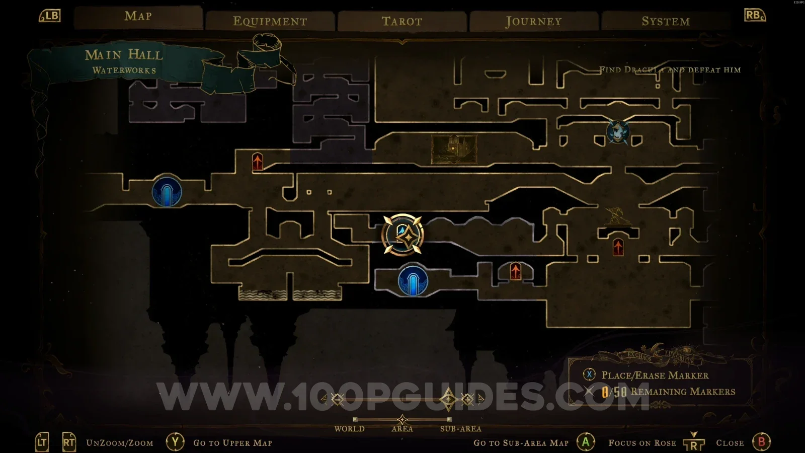 Castlevania Belmonts Curse Boudoirs: map location of the red door leading to Mirror of Life #4