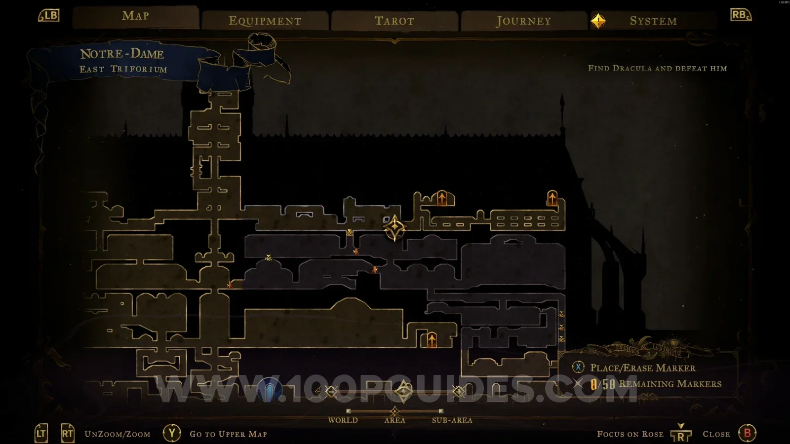 Castlevania Belmonts Curse East Gallery: map location of the breakable floor