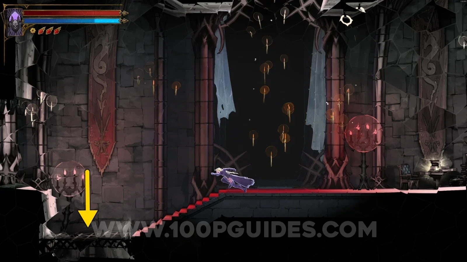 Castlevania Belmonts Curse Hall of Mirrors: taking the platform just to the left after landing