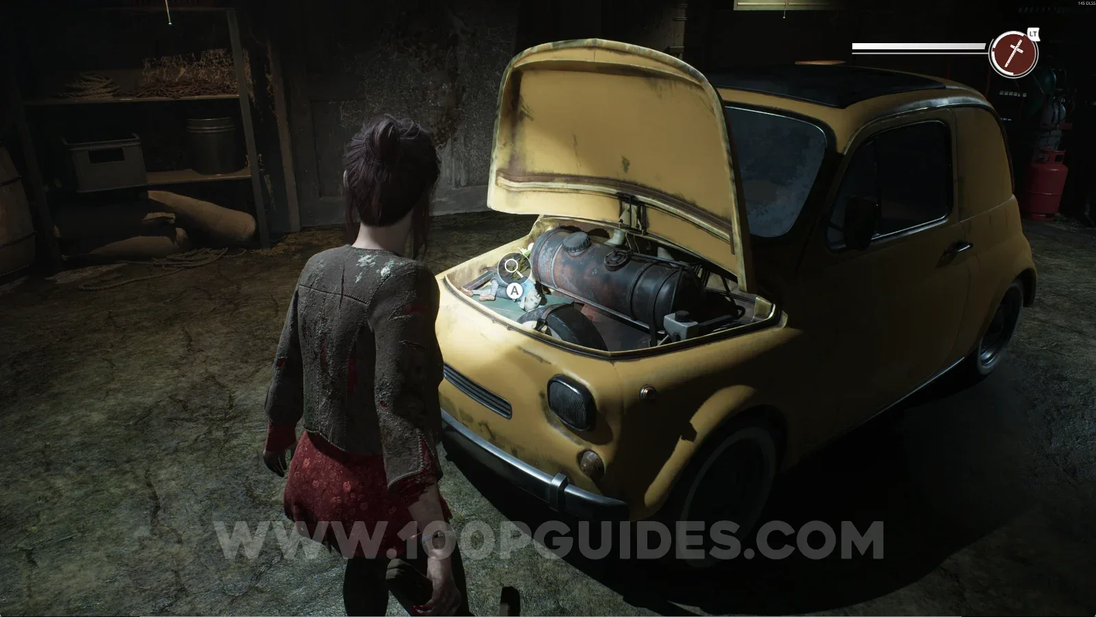 Remothered: Red Nuns Legacy Residential Wing: the yellow car at the top of the stairs