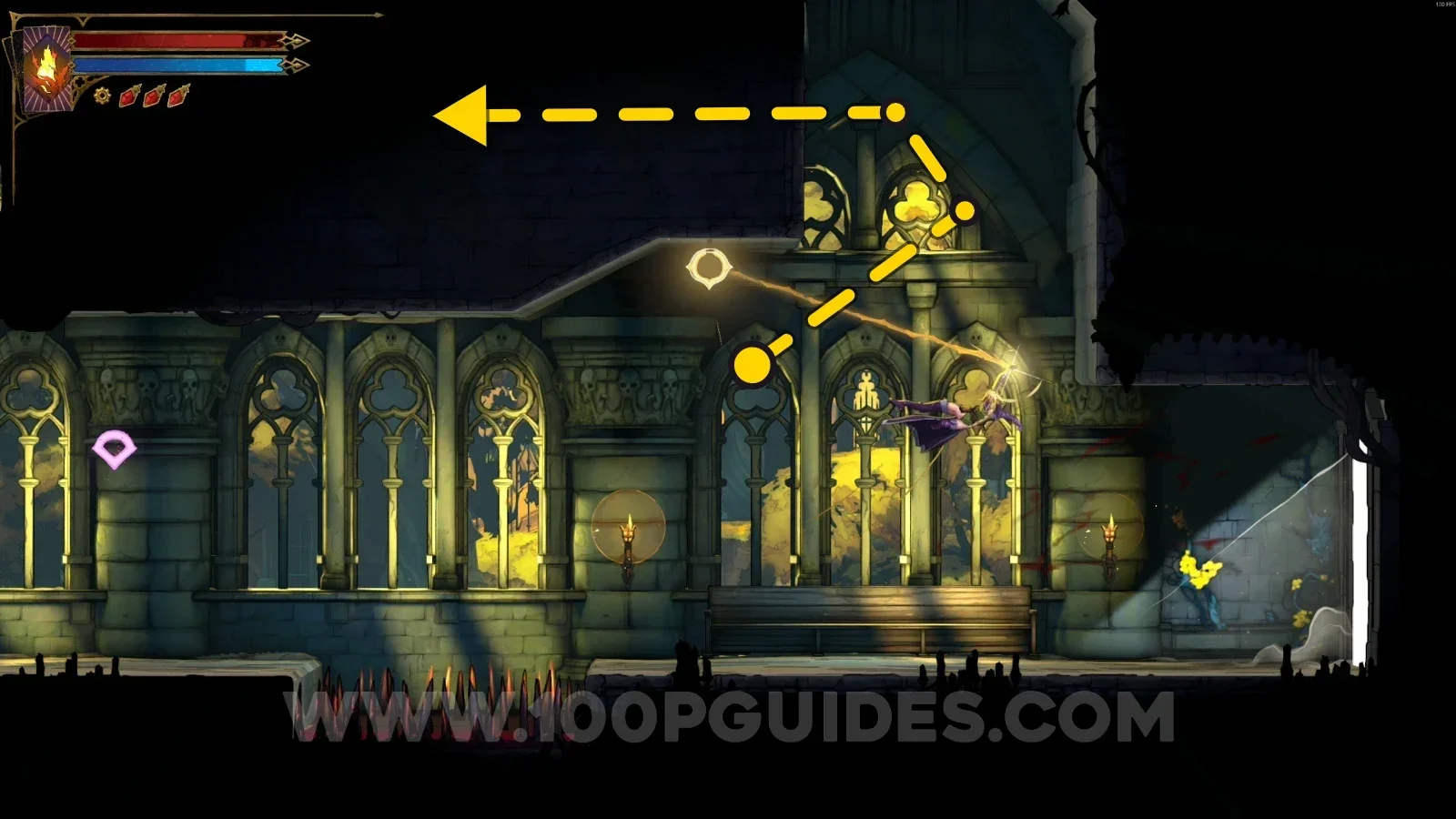 Castlevania Belmont's Curse Cloister: revealing the secret room in the upper part of the area