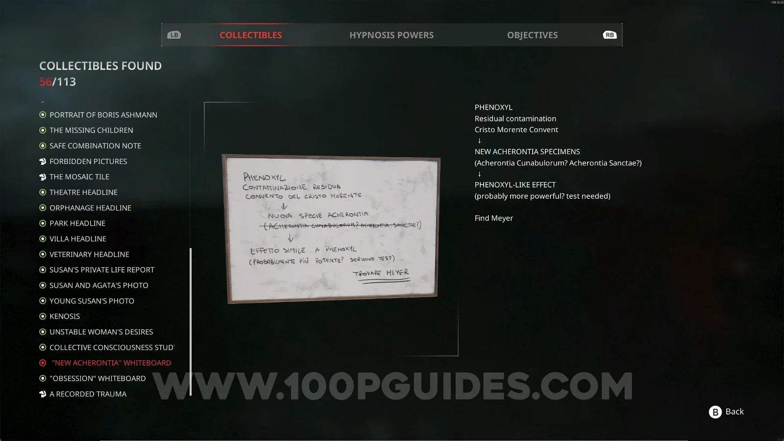 Remothered: Red Nuns Legacy Noble Wing #36: New Acherontia Whiteboard collectible