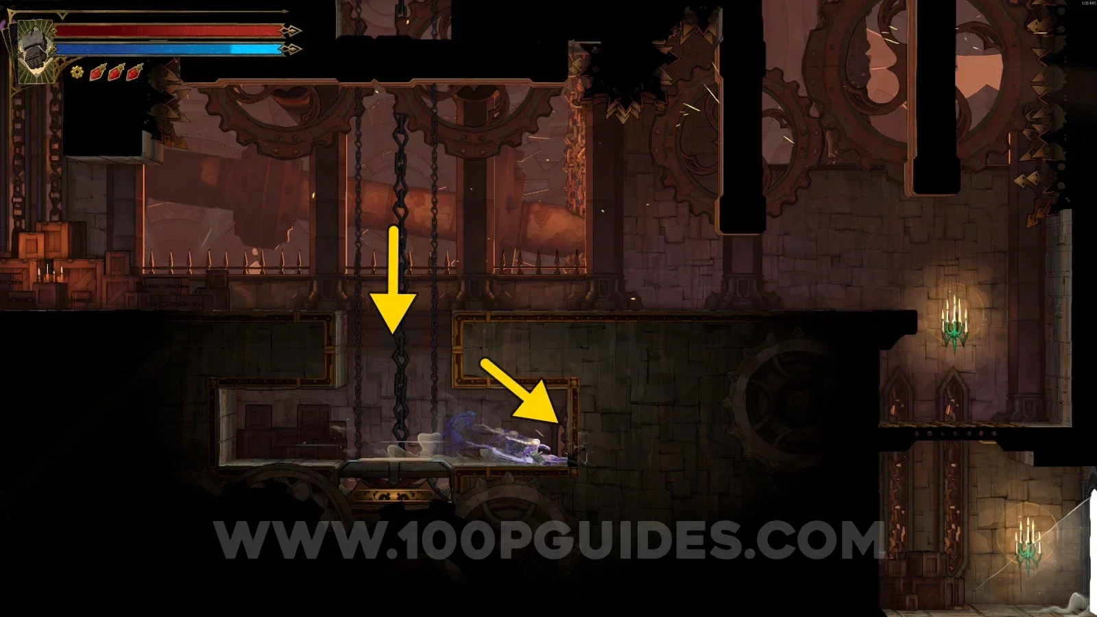 Castlevania Belmont's Curse Daedalus Crossing: breaking the wall on the right side