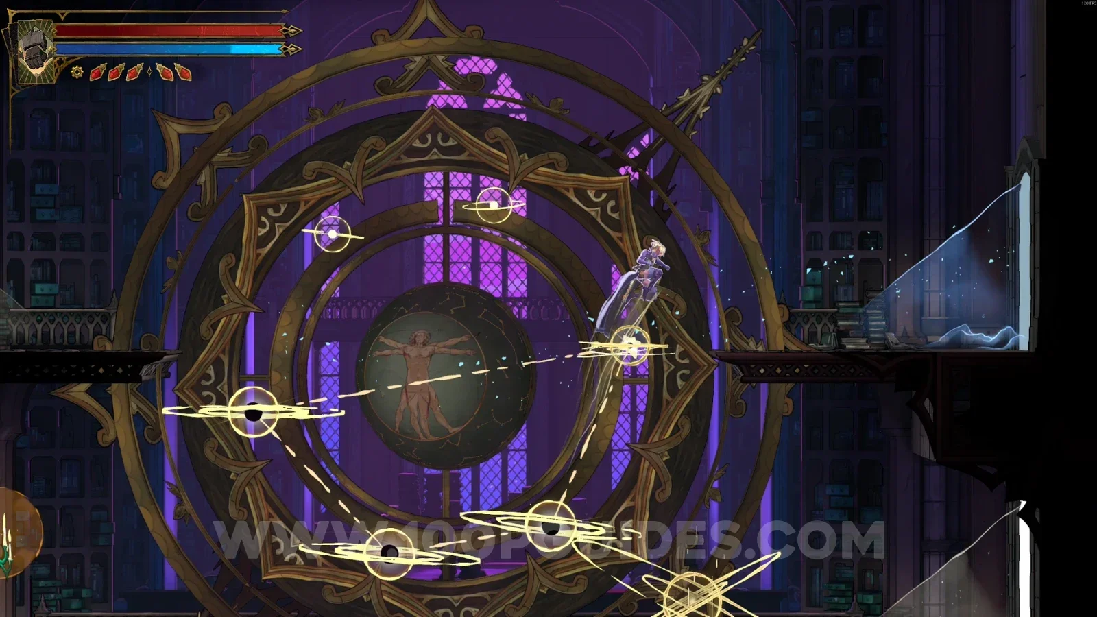 Castlevania Belmont's Curse Rhetoric Shelves: the bigger orb launching you to the top of the area