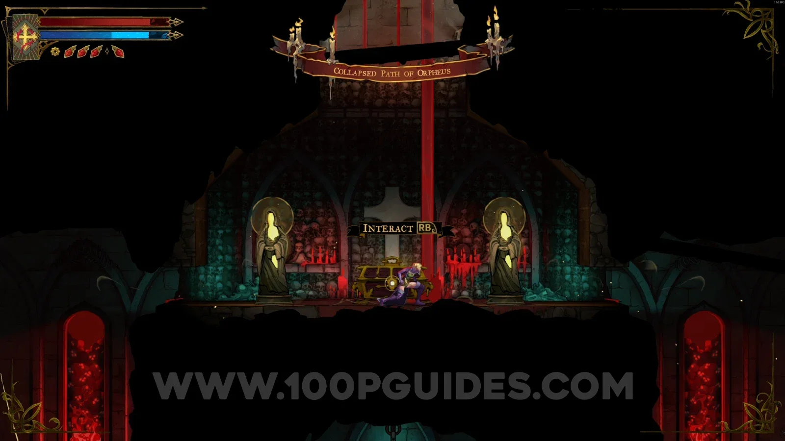 Castlevania Belmonts Curse Catacombs Of Paris: the chest with the Gungnir below the broken floor