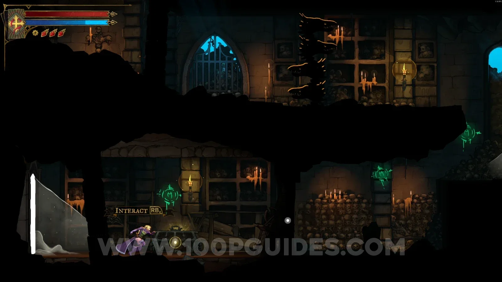 Castlevania Belmonts Curse Catacomb Entrance: Relic #1 Specter's Whisper in the same area as XP Statue #3