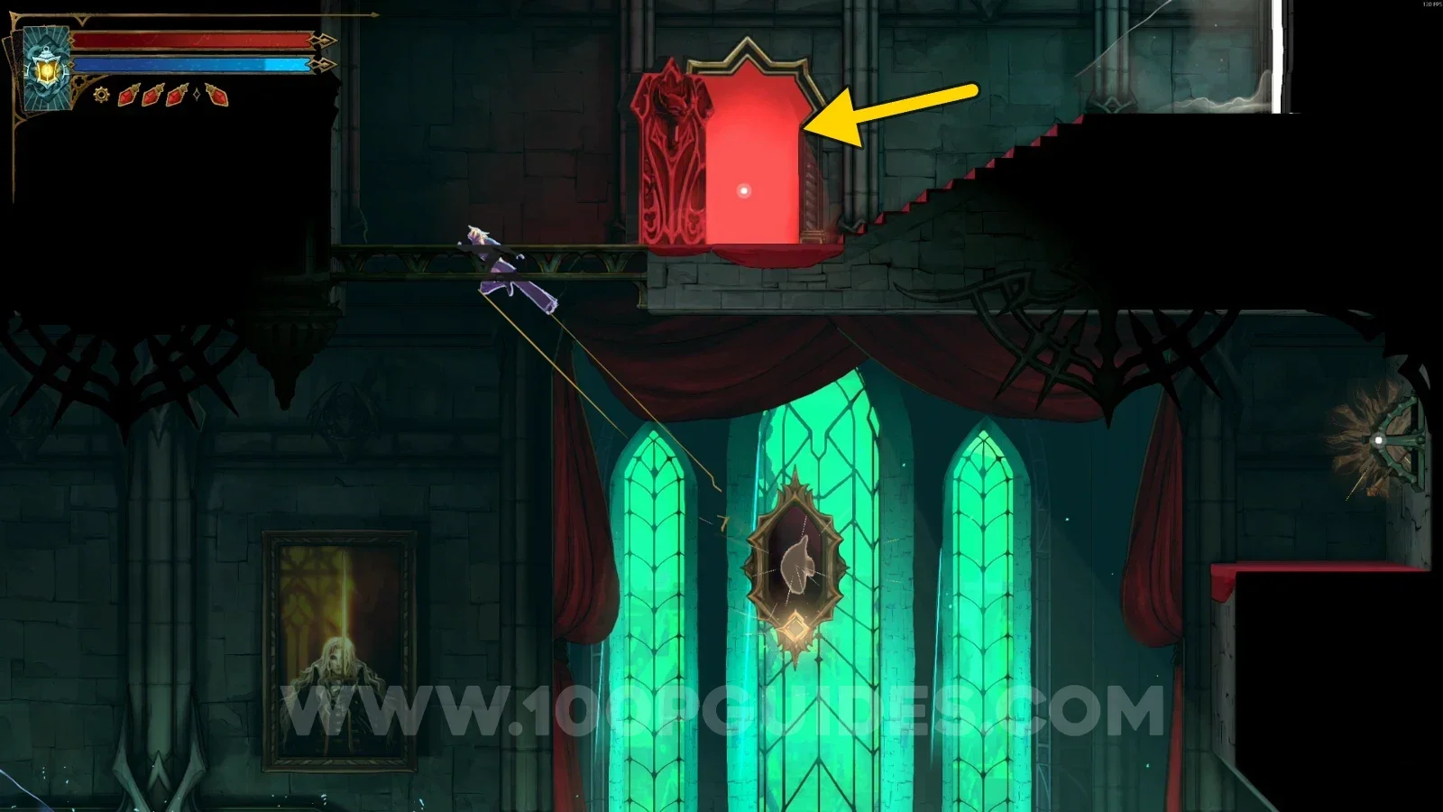 Castlevania Belmonts Curse Entrance Corridor: the red door in the secret area on the way to the Morning Star