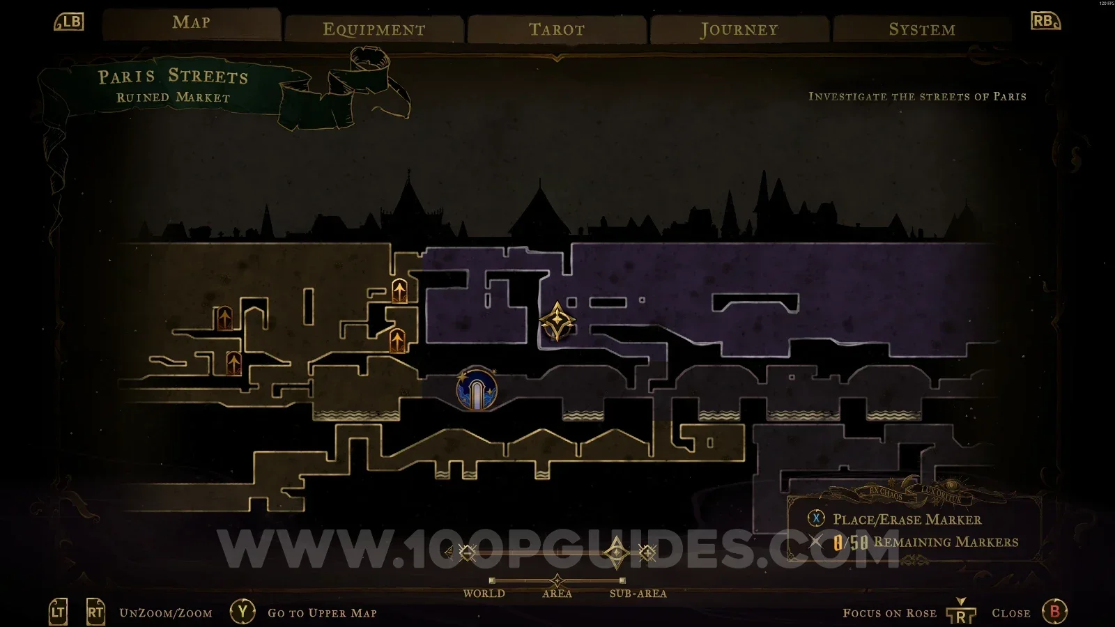 Castlevania Belmonts Curse Ruined Market: upper part of the area where Blue Book #1 sits