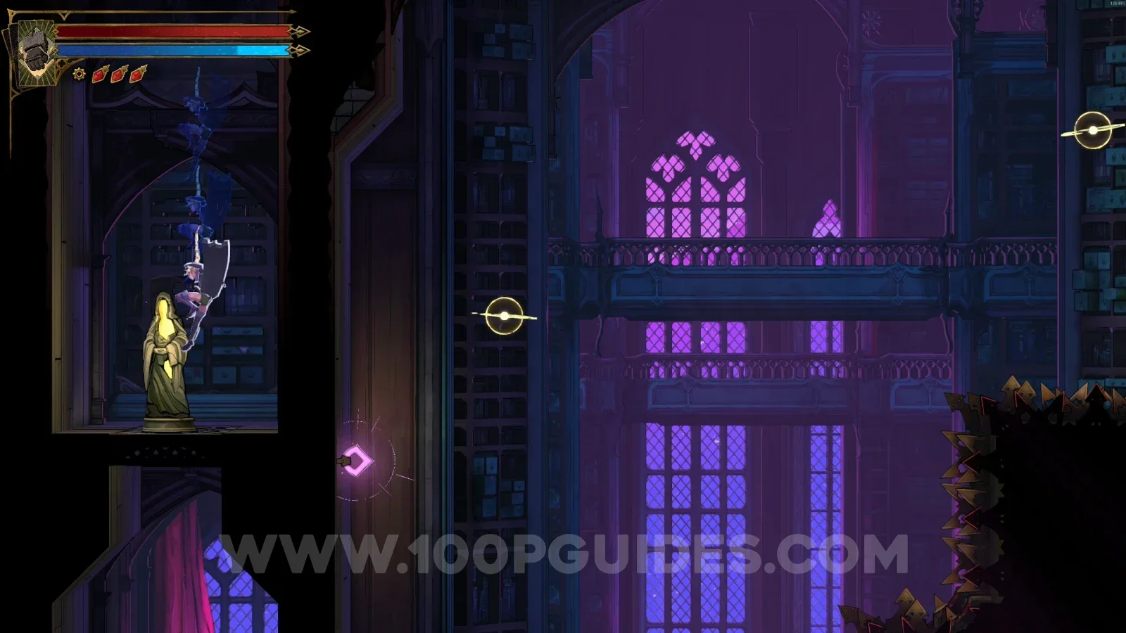 Castlevania Belmonts Curse Poetry Shelves: XP Statue #90 in the secret area revealed by the left slide