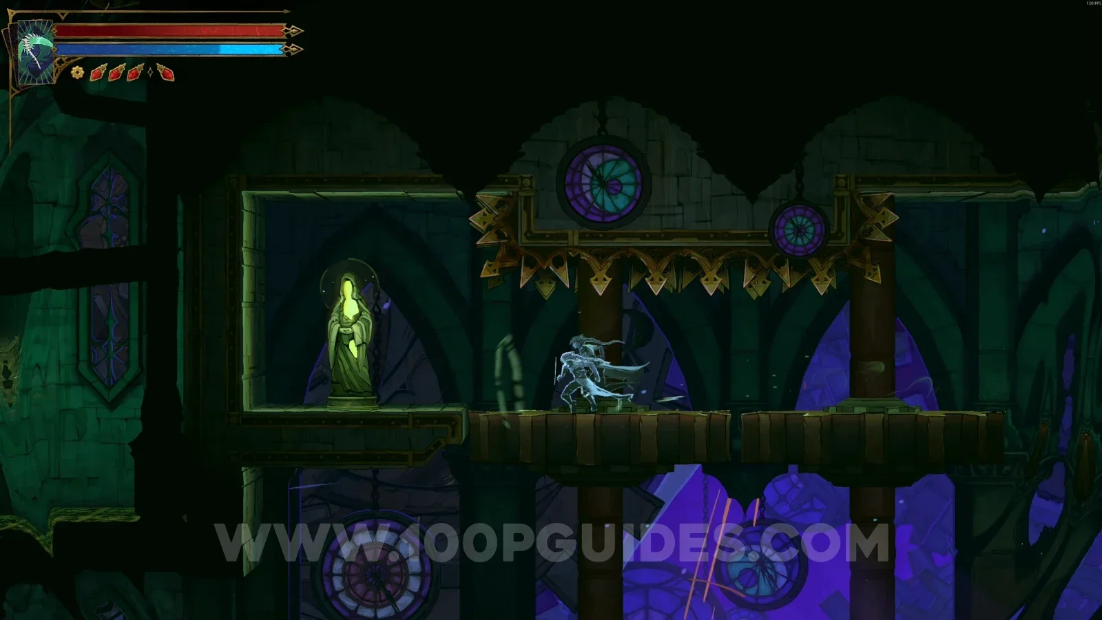 Castlevania Belmonts Curse Eastern Summit: XP Statue #106 to the left of the clock