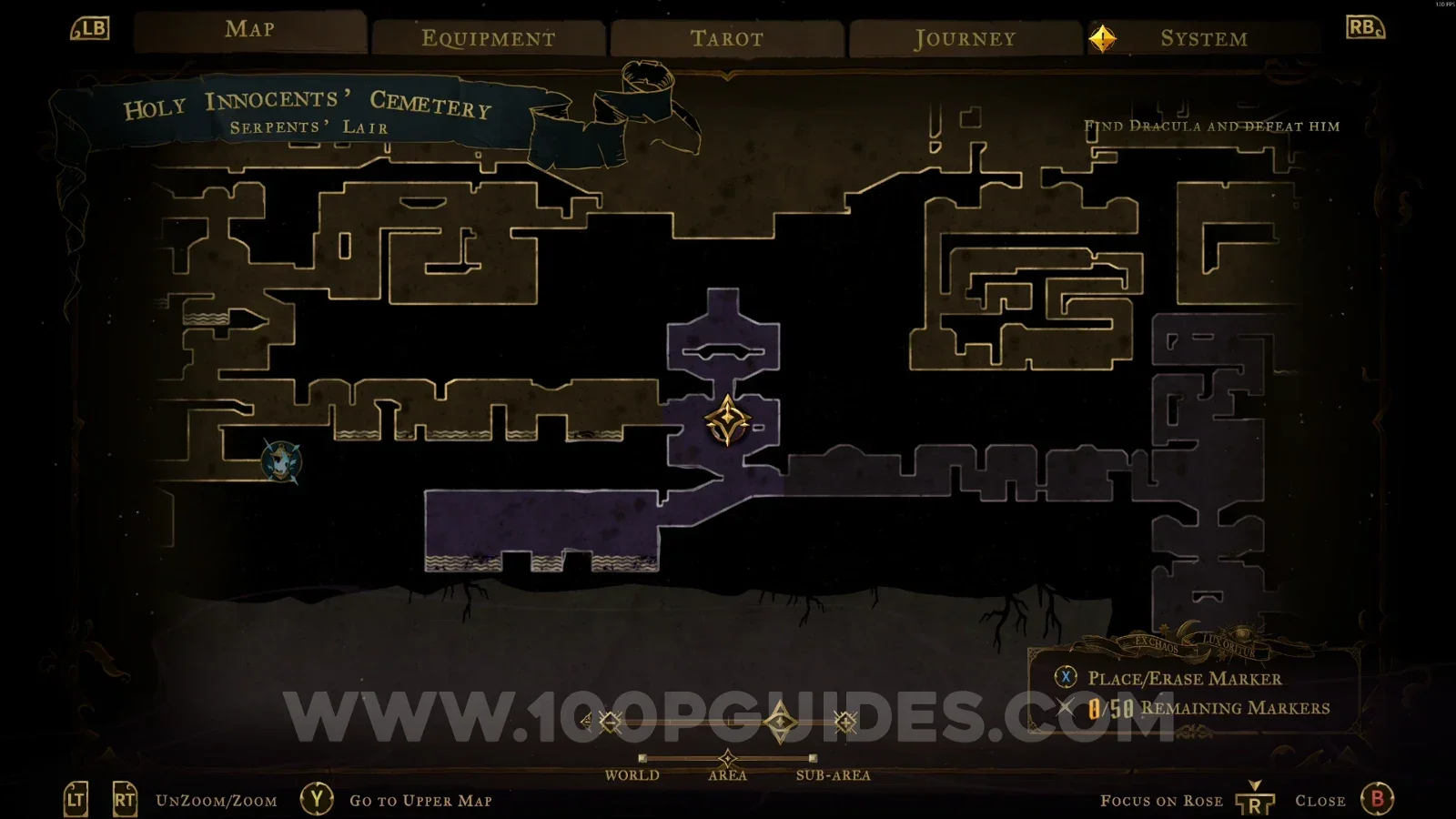Castlevania Belmont's Curse Serpents' Lair: the right side of the area where XP Statue #14 stands