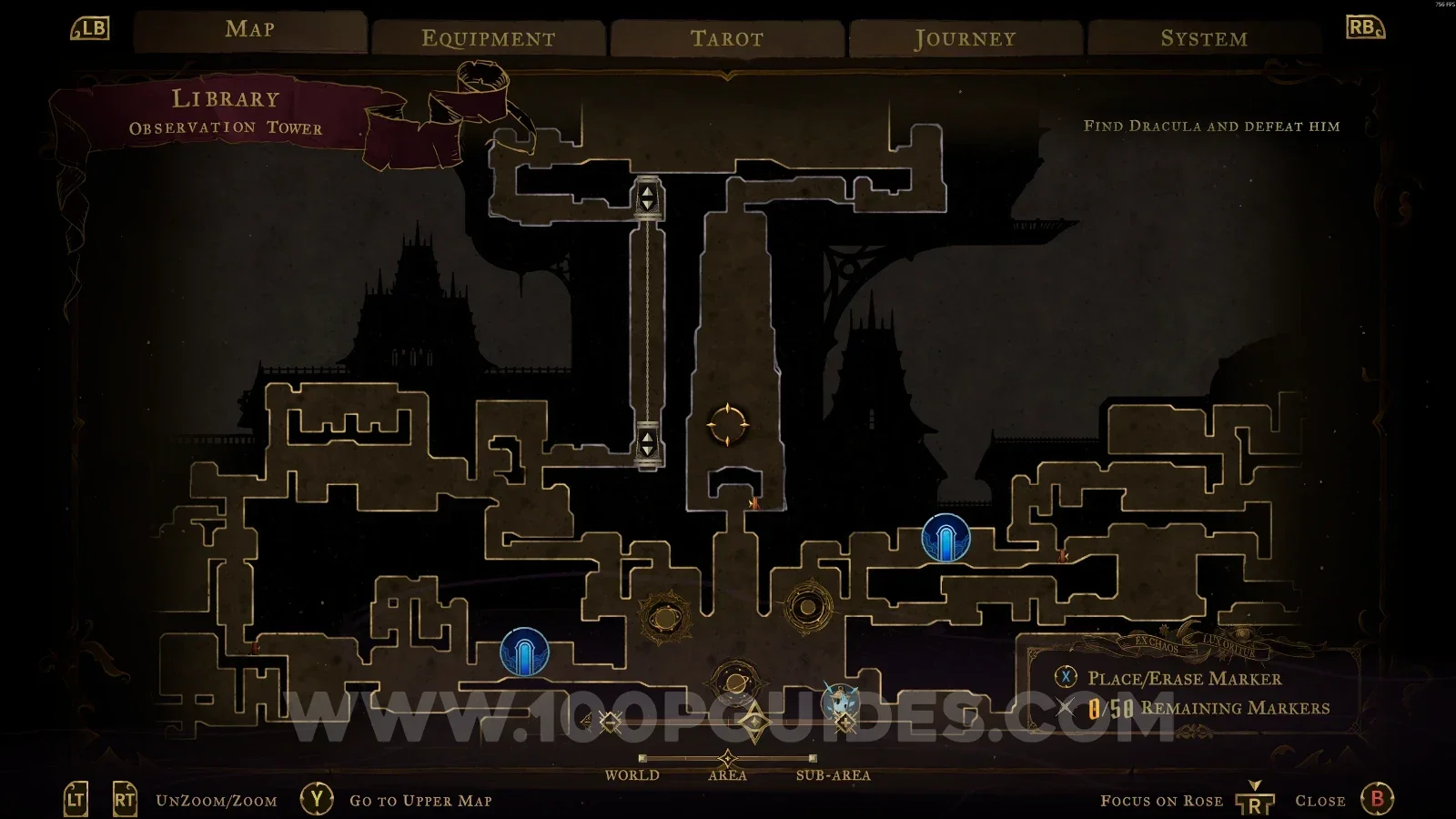 Castlevania Belmont's Curse Library: Observation Tower, location of the Magical Brush clue
