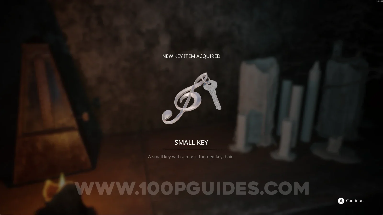 Remothered: Red Nuns Legacy: the Small Key lying next to the Metronome