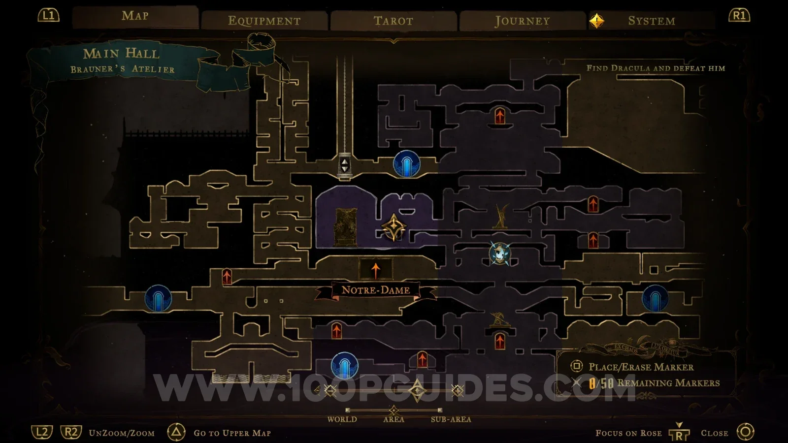 Castlevania Belmont's Curse Main Hall: Brauner's Atelier, location of the Carmilla In The Library clue