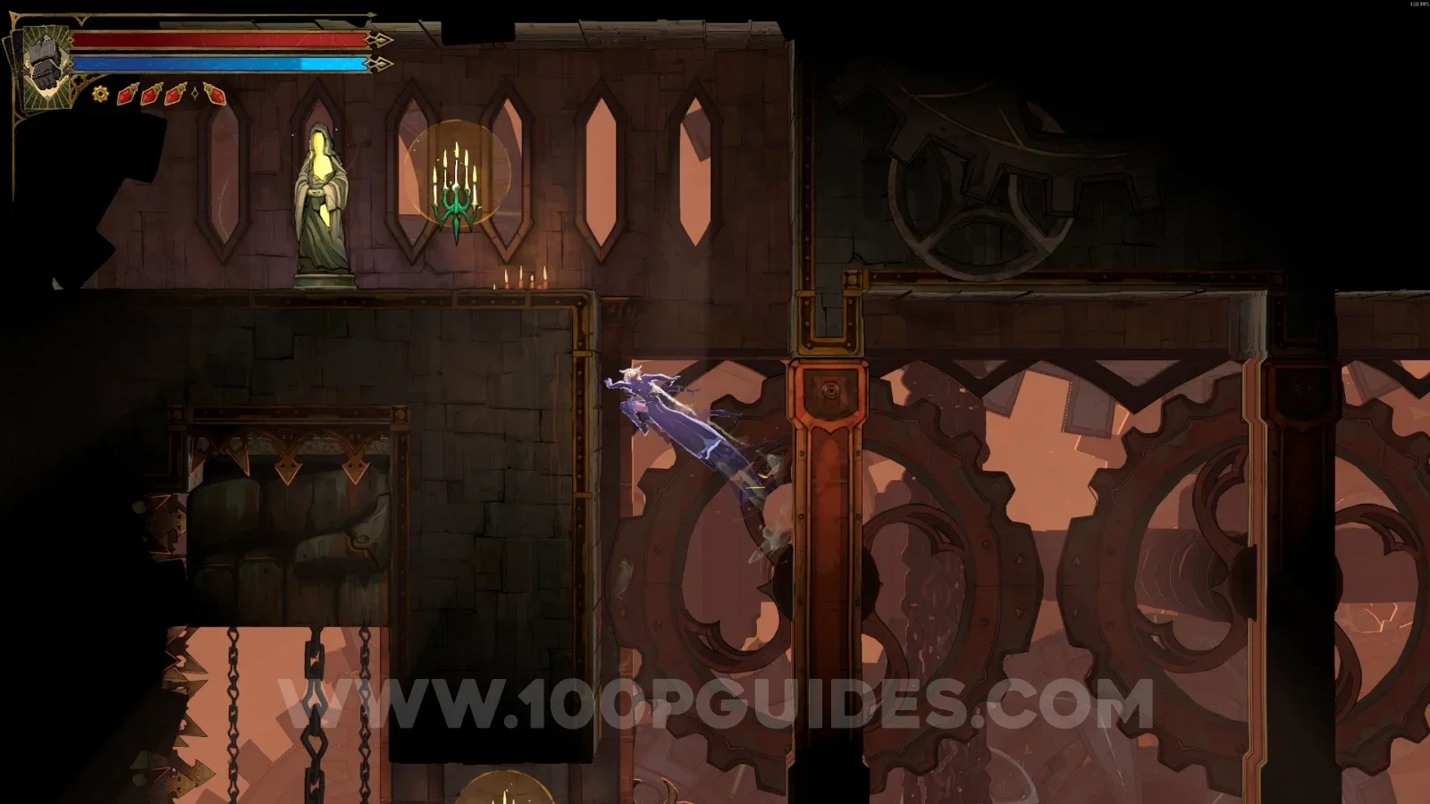 Castlevania Belmonts Curse Daedalus Crossing: XP Statue #104 in the marked area
