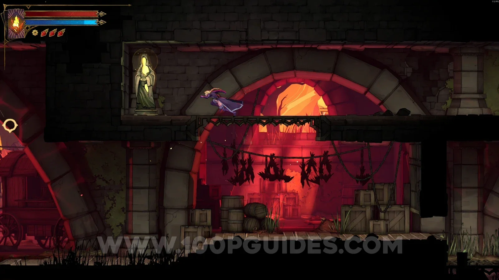Castlevania Belmonts Curse Court of Miracles: XP Statue #15 in the marked area