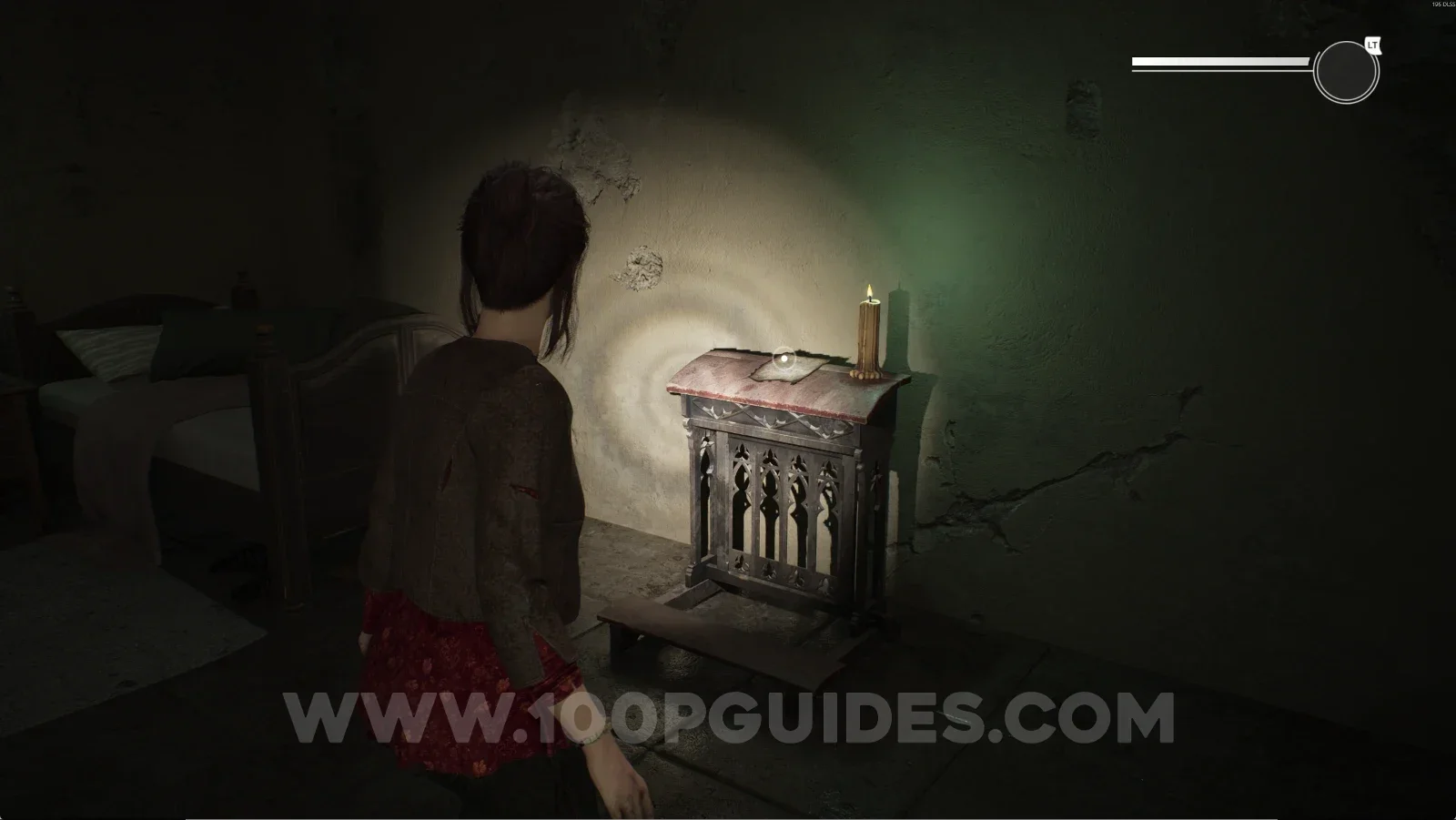 Remothered: Red Nuns Legacy Convent: Sister Matilde's Letter on top of the kneeler