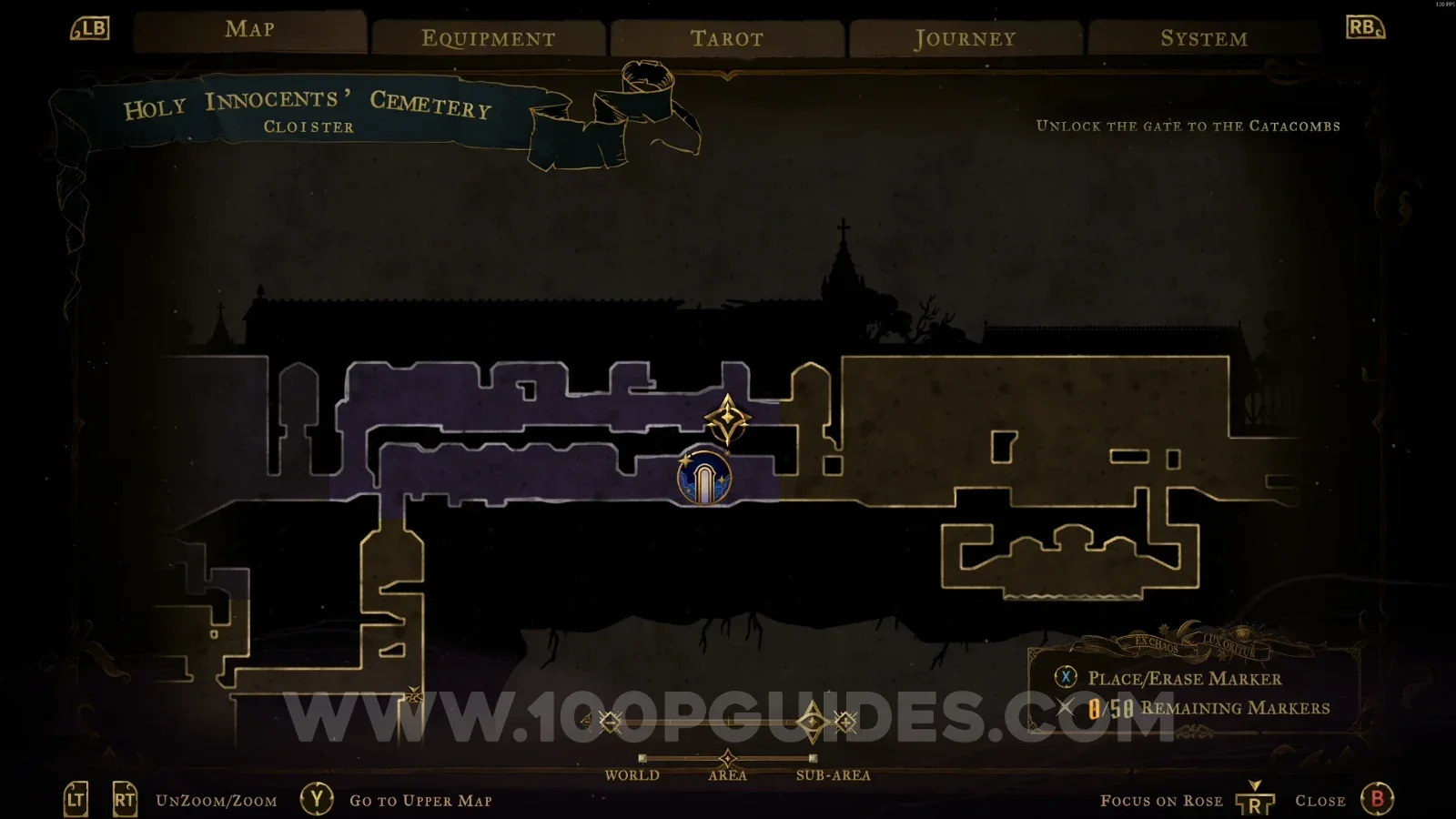 Castlevania Belmont's Curse Cloister: climbing to the upper part of the area with the Arcane Whip