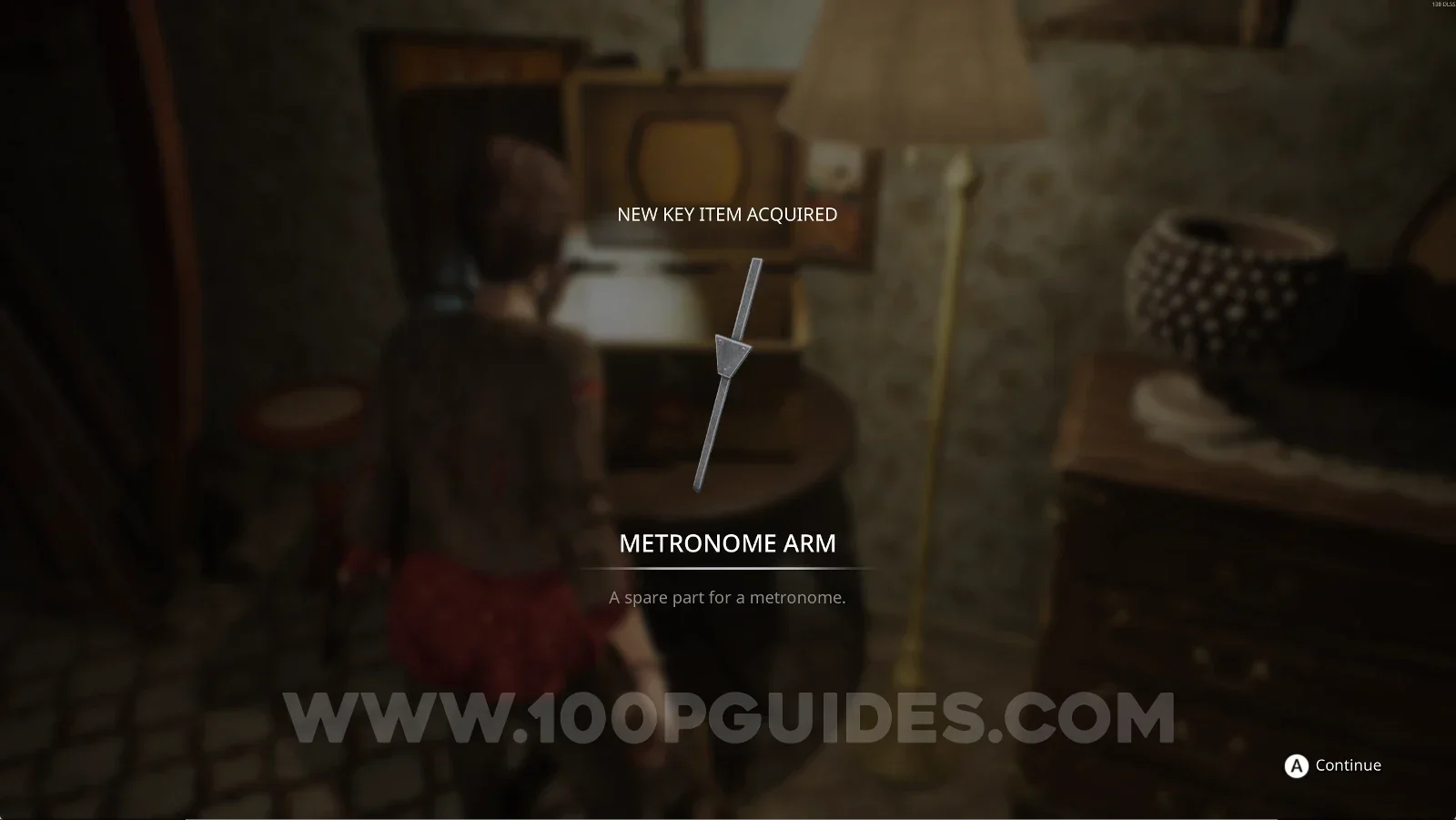 Remothered: Red Nuns Legacy: the Metronome Arm key item from the piano room padlock