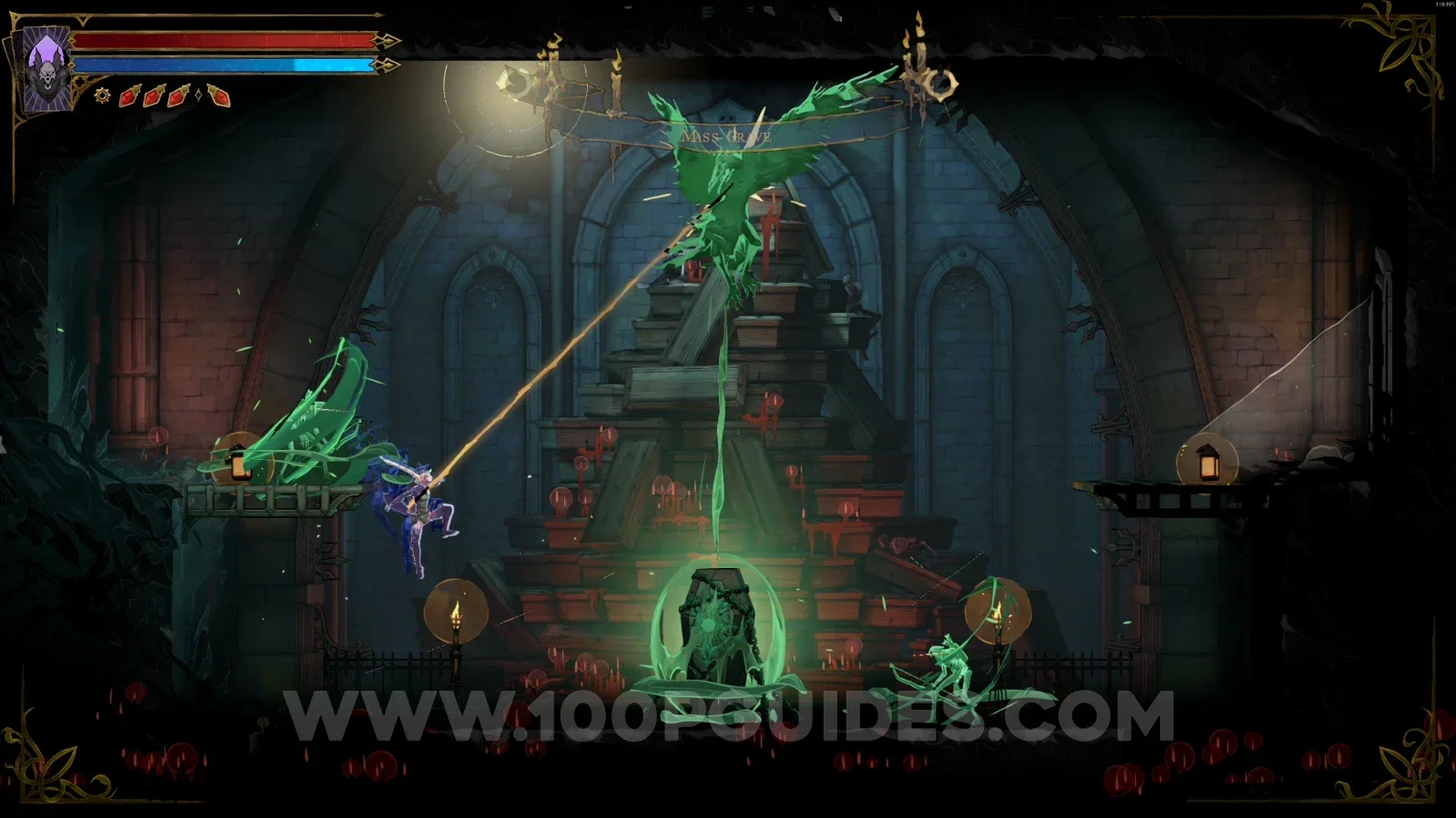 Castlevania Belmonts Curse: Haunted Coffin #2 behind the broken left wall in the cemetery