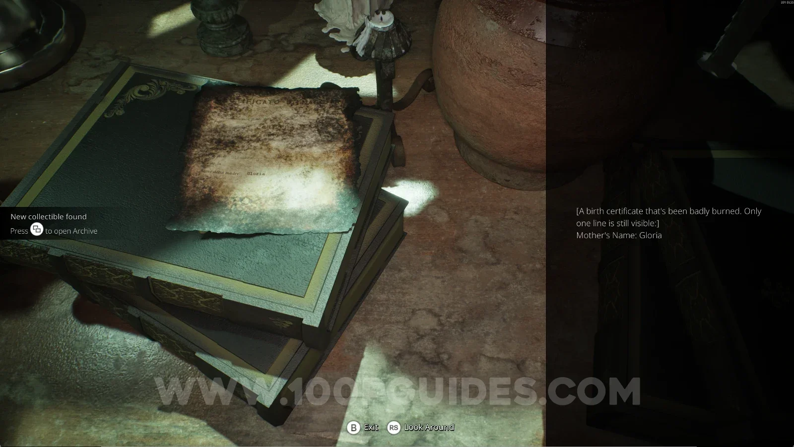 Remothered: Red Nuns Legacy Convent #9: Birth Certificate collectible