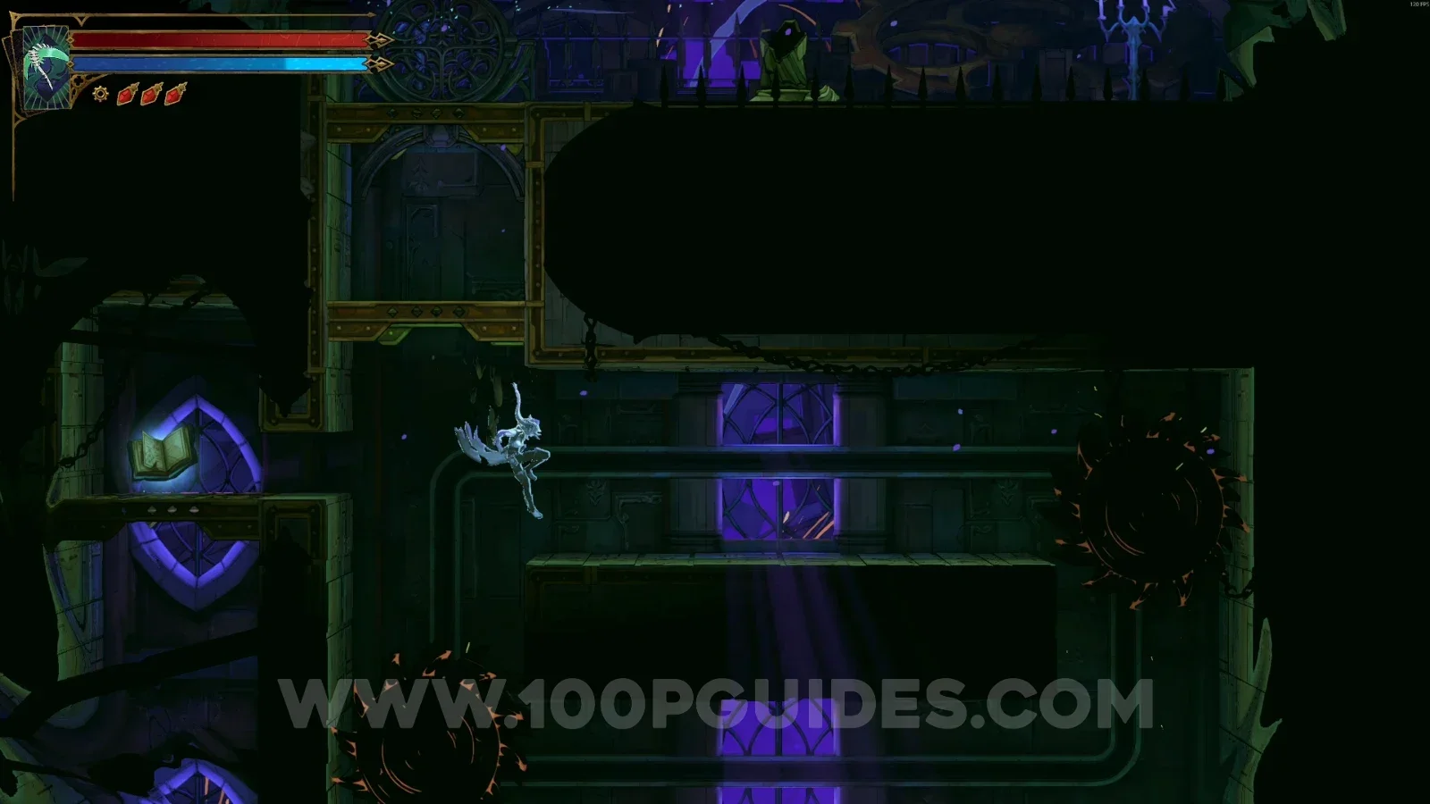 Castlevania Belmont's Curse Eastern Summit: Blue Book past the area with the saws