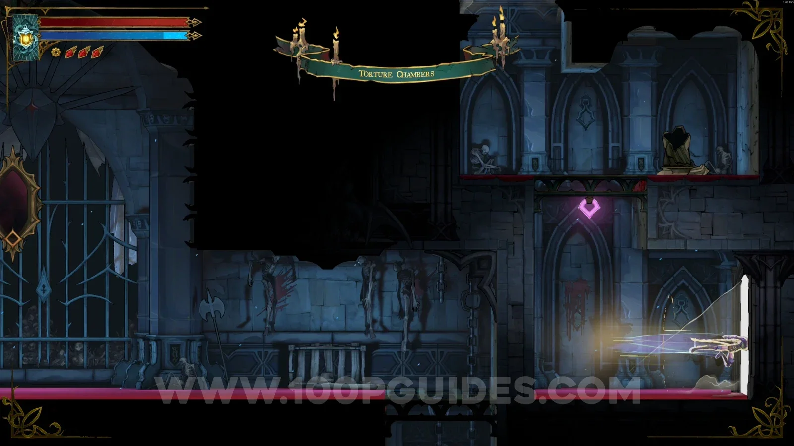 Castlevania Belmonts Curse Old Gallery: the room on the right and red door leading to two heart fragments