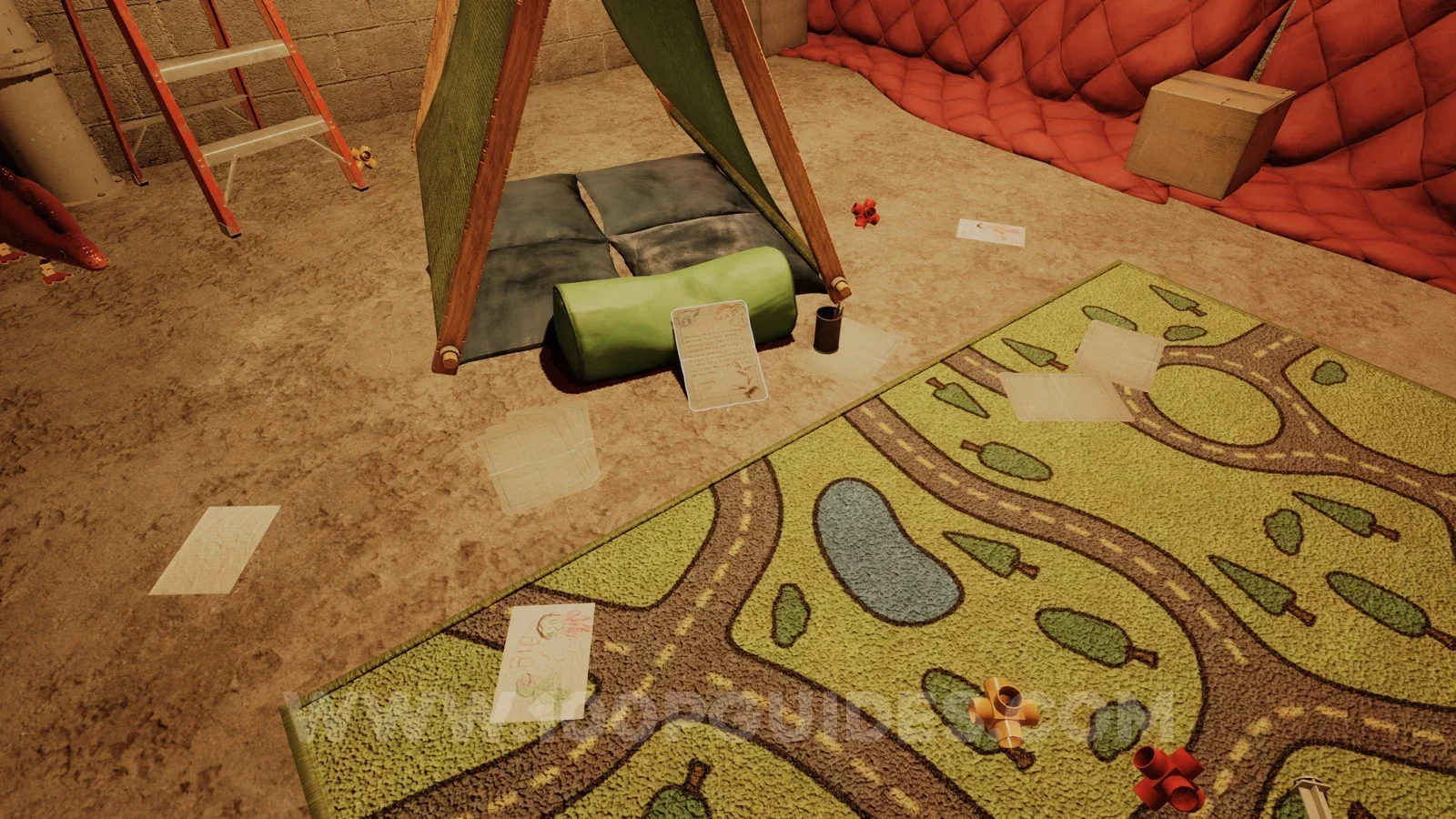 Terrible Lizards Chapter 1: Letter from Dalton to Elena note next to the tent where the Stuffed Animal was