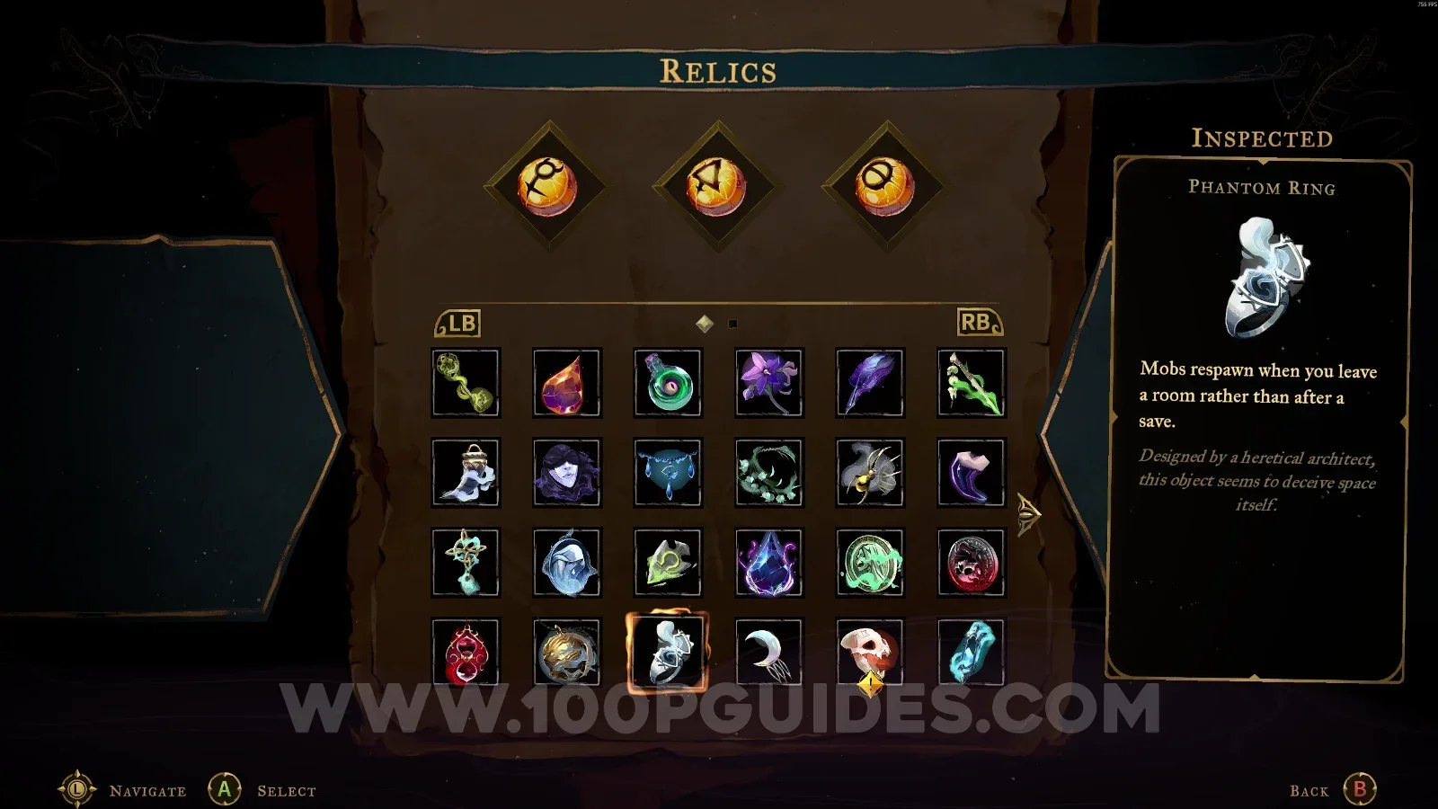 Castlevania Belmonts Curse: the Phantom Ring relic chest on the left side of the Western Ascent