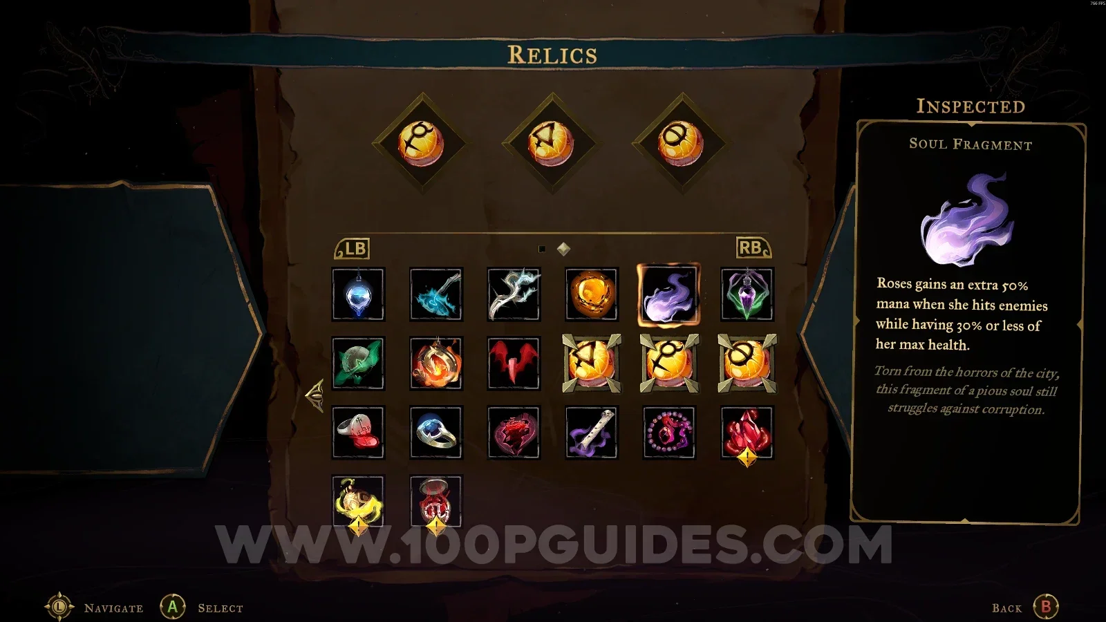 Castlevania Belmonts Curse: the Soul Fragment relic chest at the top of the Nave area