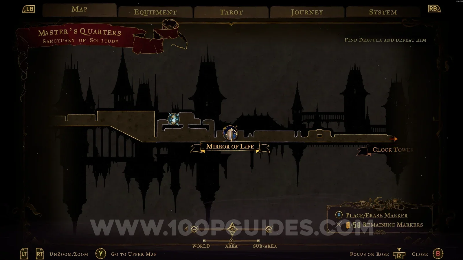 Castlevania Belmonts Curse Master's Quarters: the Sanctuary of Solitude, where Mirror Of Life #34 is found