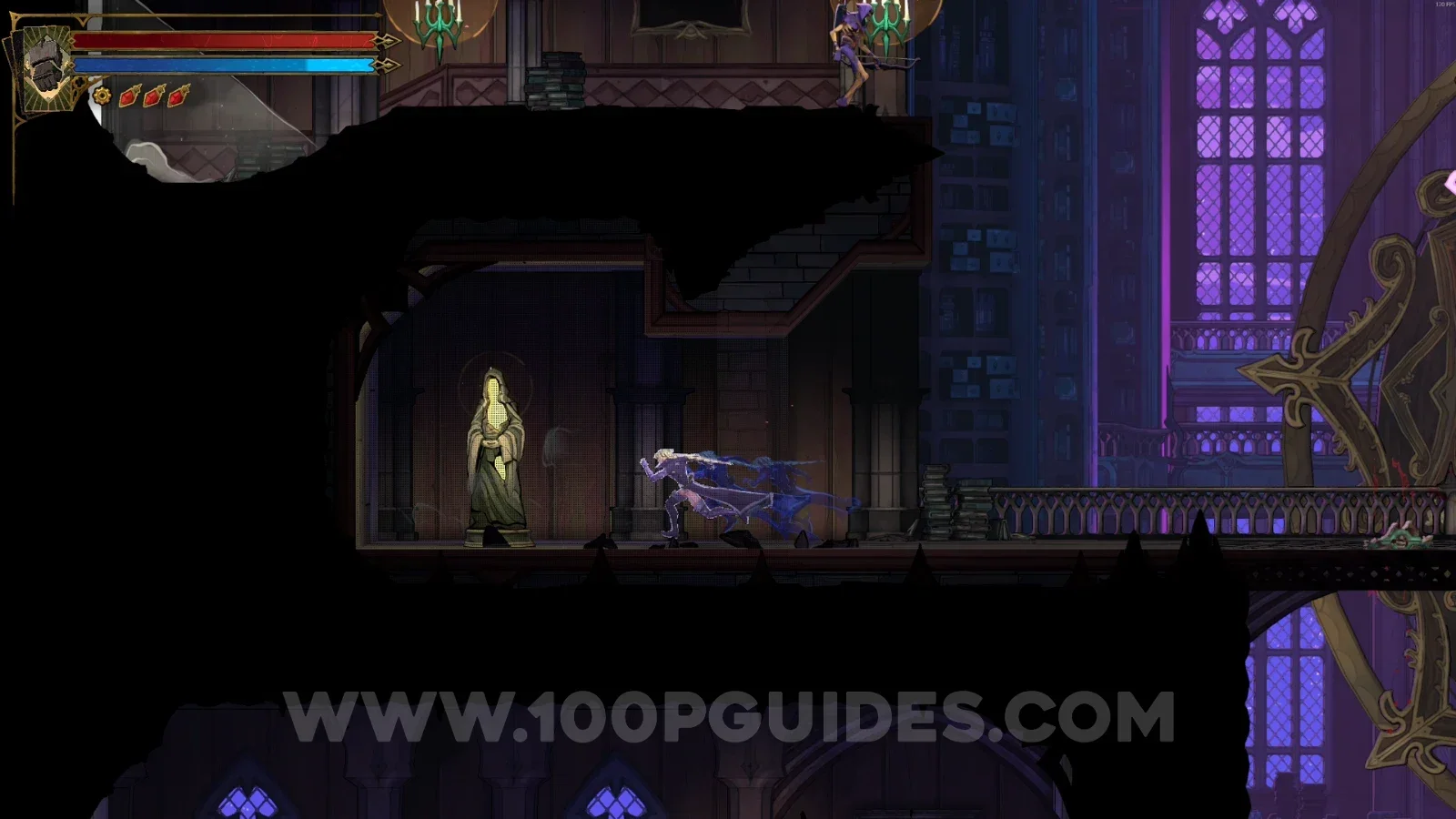 Castlevania Belmont's Curse Study Room: XP Statue #4 behind the broken wall on the left