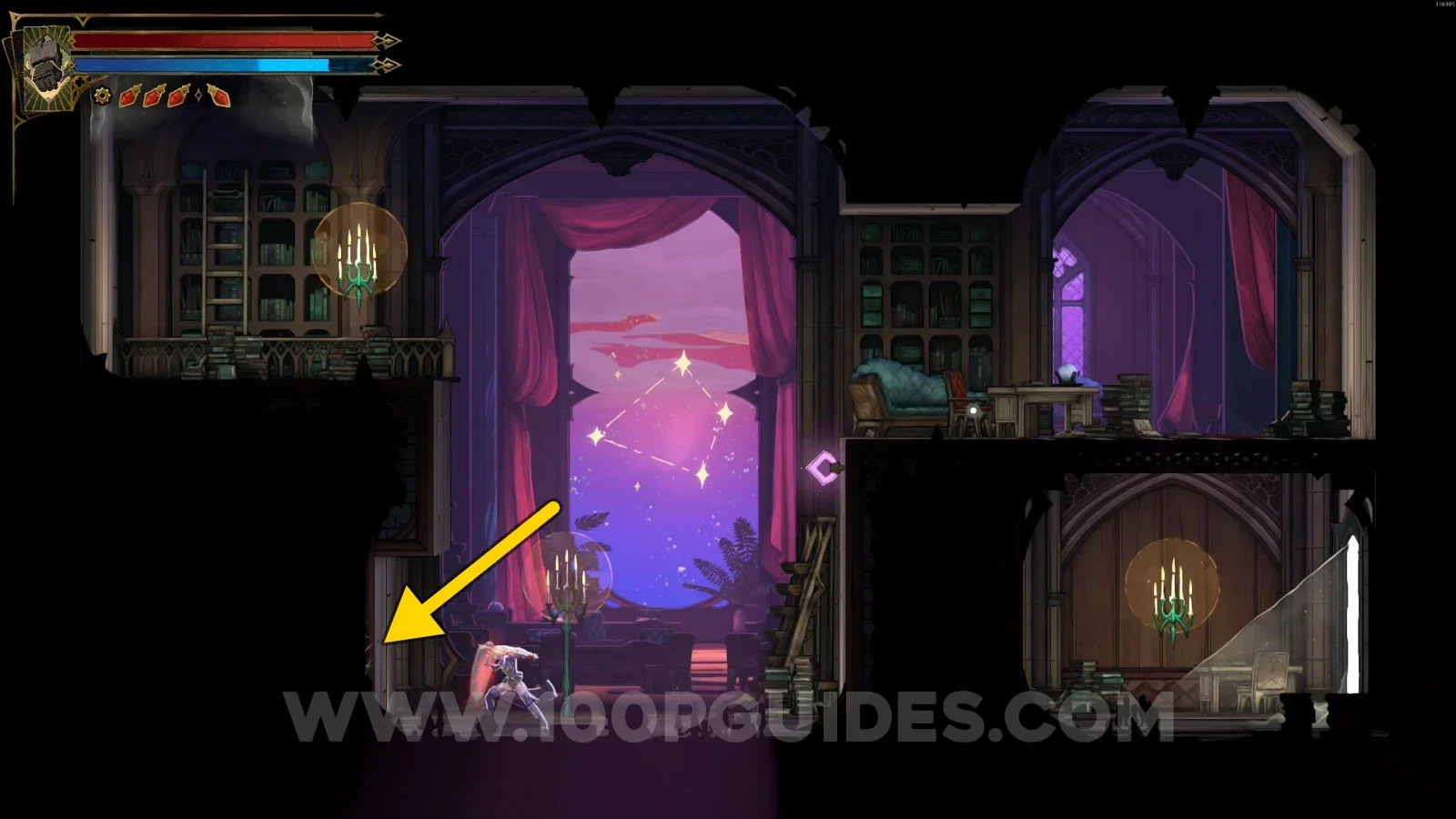 Castlevania Belmont's Curse Natural Philosophy Shelves: following the single path toward XP Statue #5