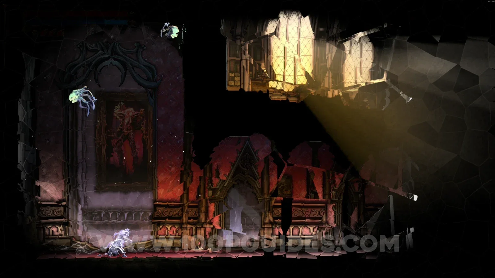 Castlevania Belmonts Curse Hall Of Mirrors: crouching in front of the mirror to be teleported