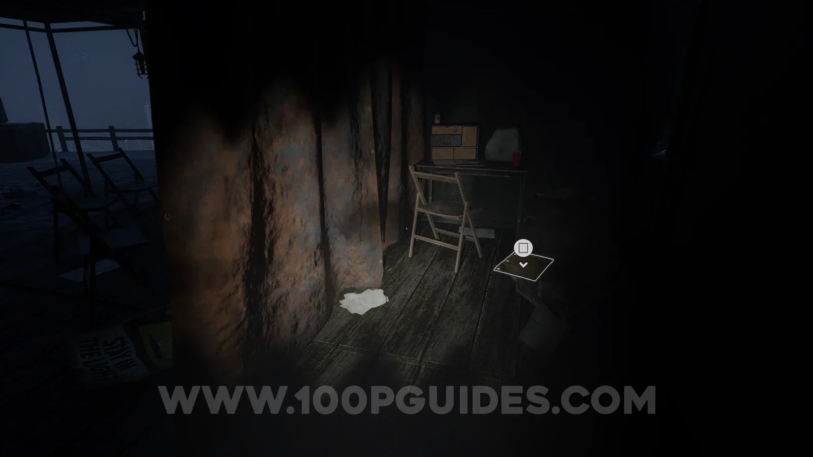 Terrible Lizards Chapter 4: It's Commander Ridgewater note inside the tent at the end of the upper area