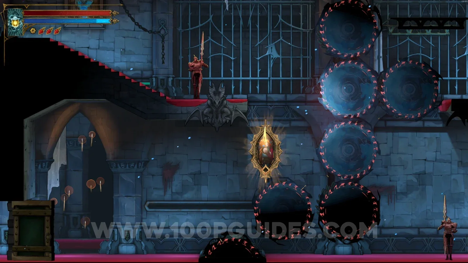 Castlevania Belmonts Curse Grand Hall: using the Arcane Whip to launch to the platform above