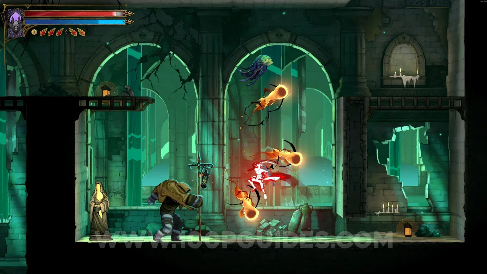 Castlevania Belmont's Curse Ruins Entrance: XP Statue #10 in the marked area