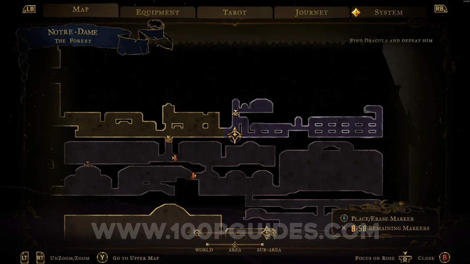 Castlevania Belmonts Curse The Forest: map location of XP Statue #13