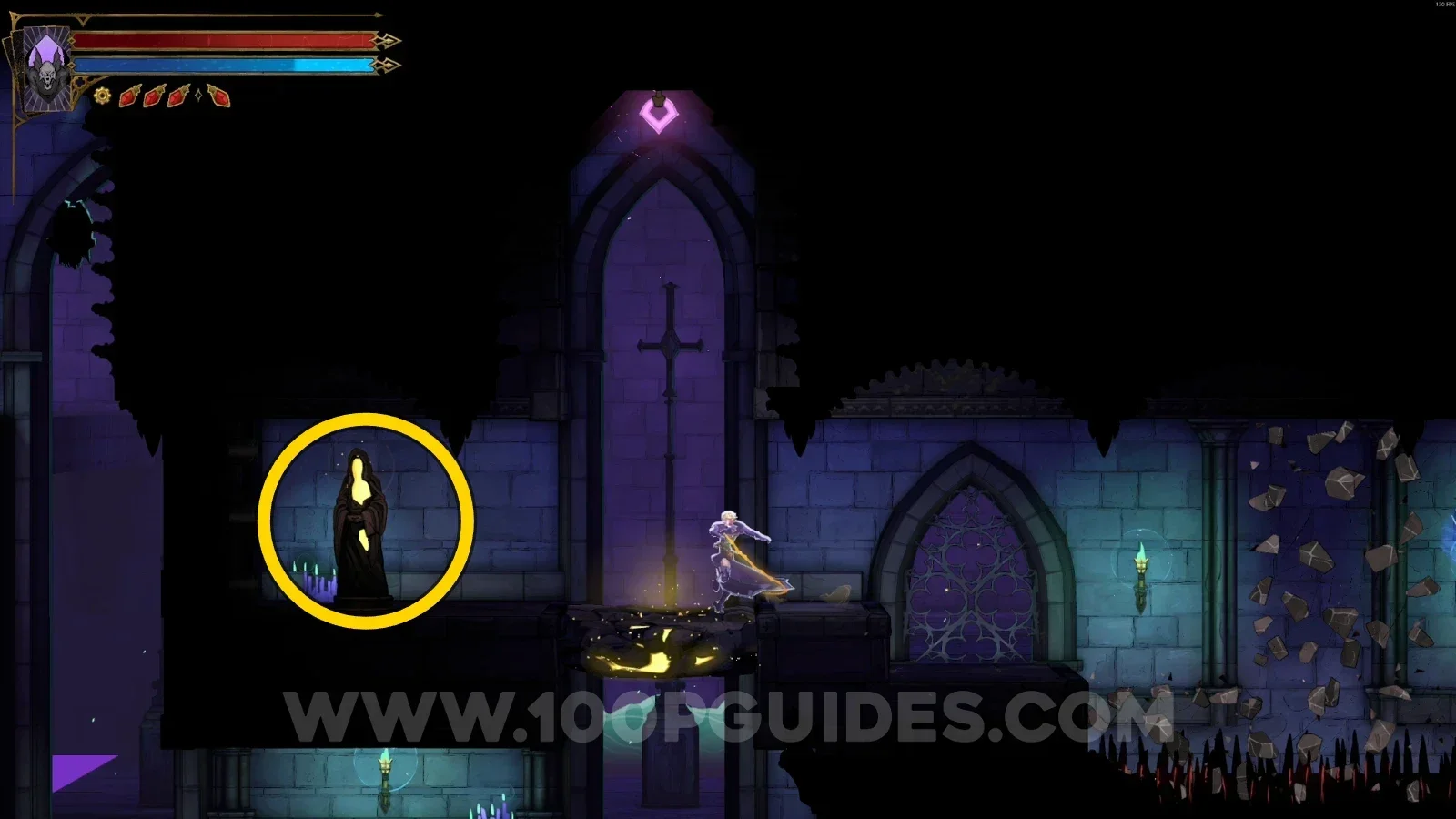 Castlevania Belmonts Curse Path Of The Penitent: breaking the floor after the statue