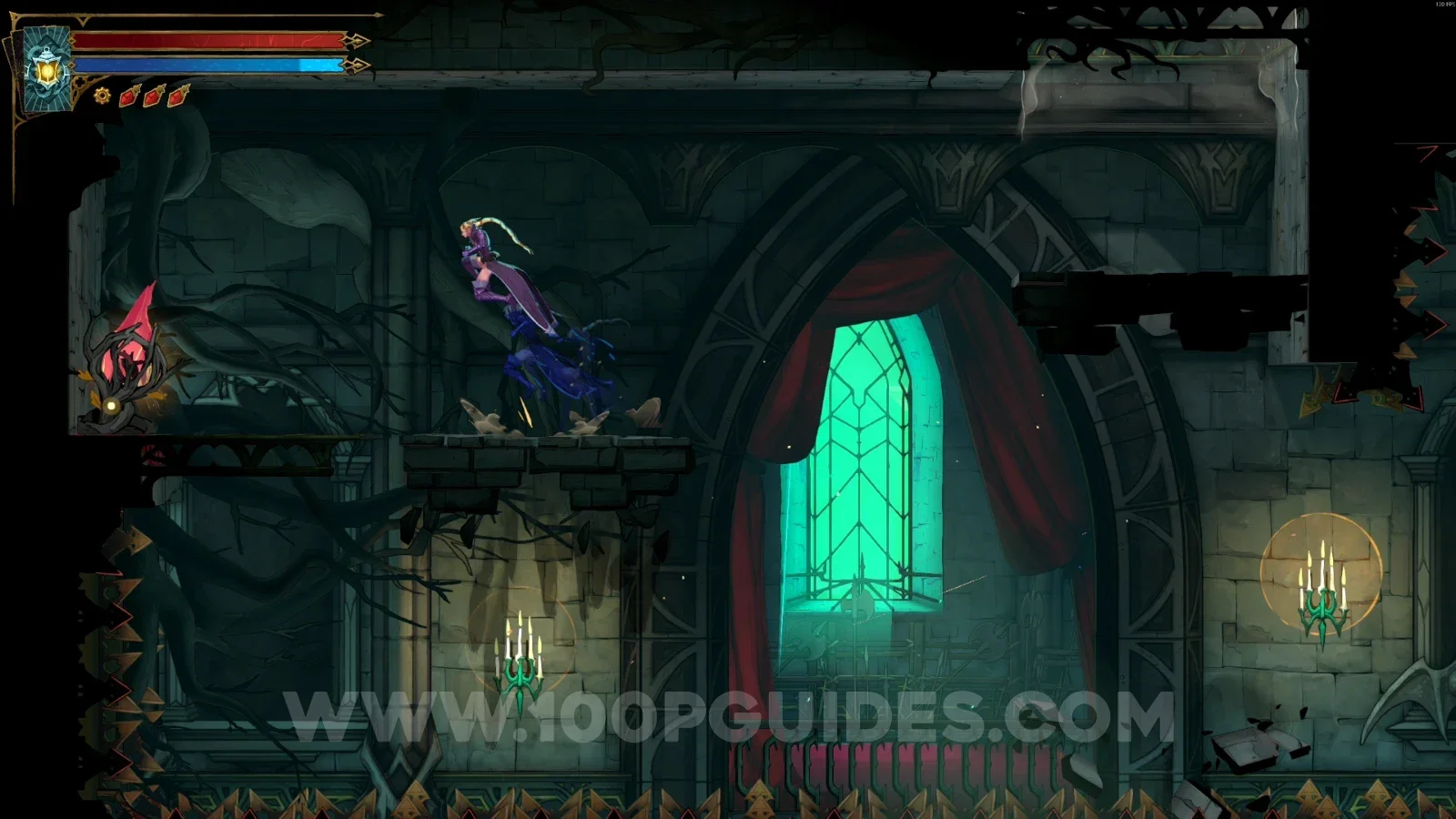 Castlevania Belmonts Curse Mirror Rooms: Brave Heart Fragment #3 at the end on the left side