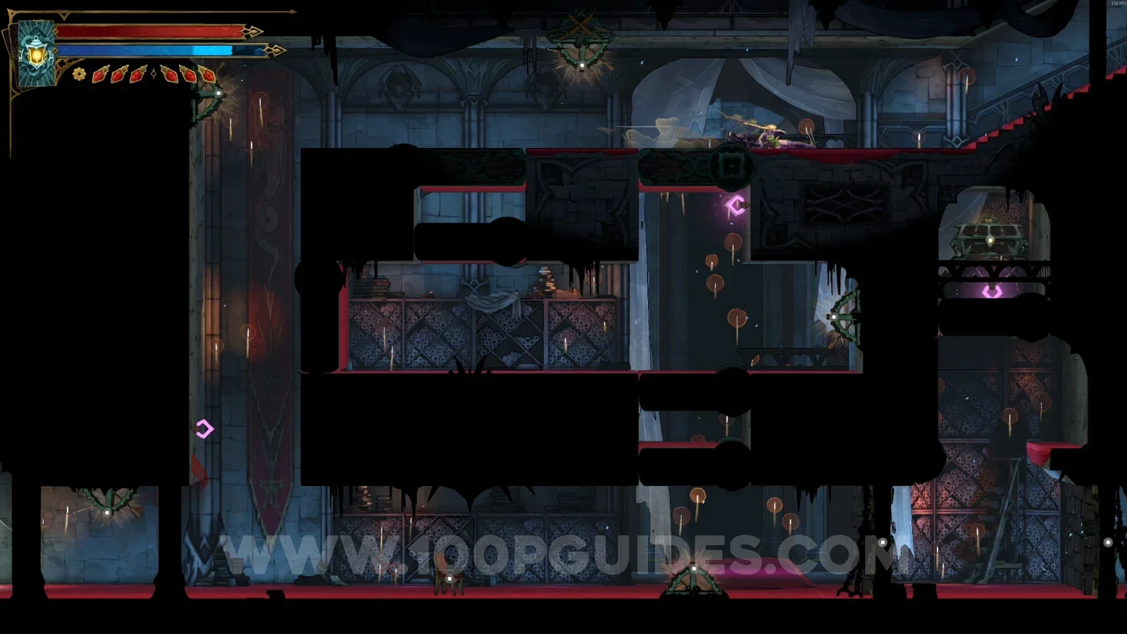 Castlevania Belmonts Curse Grand Hall: the door above in the room with the levers