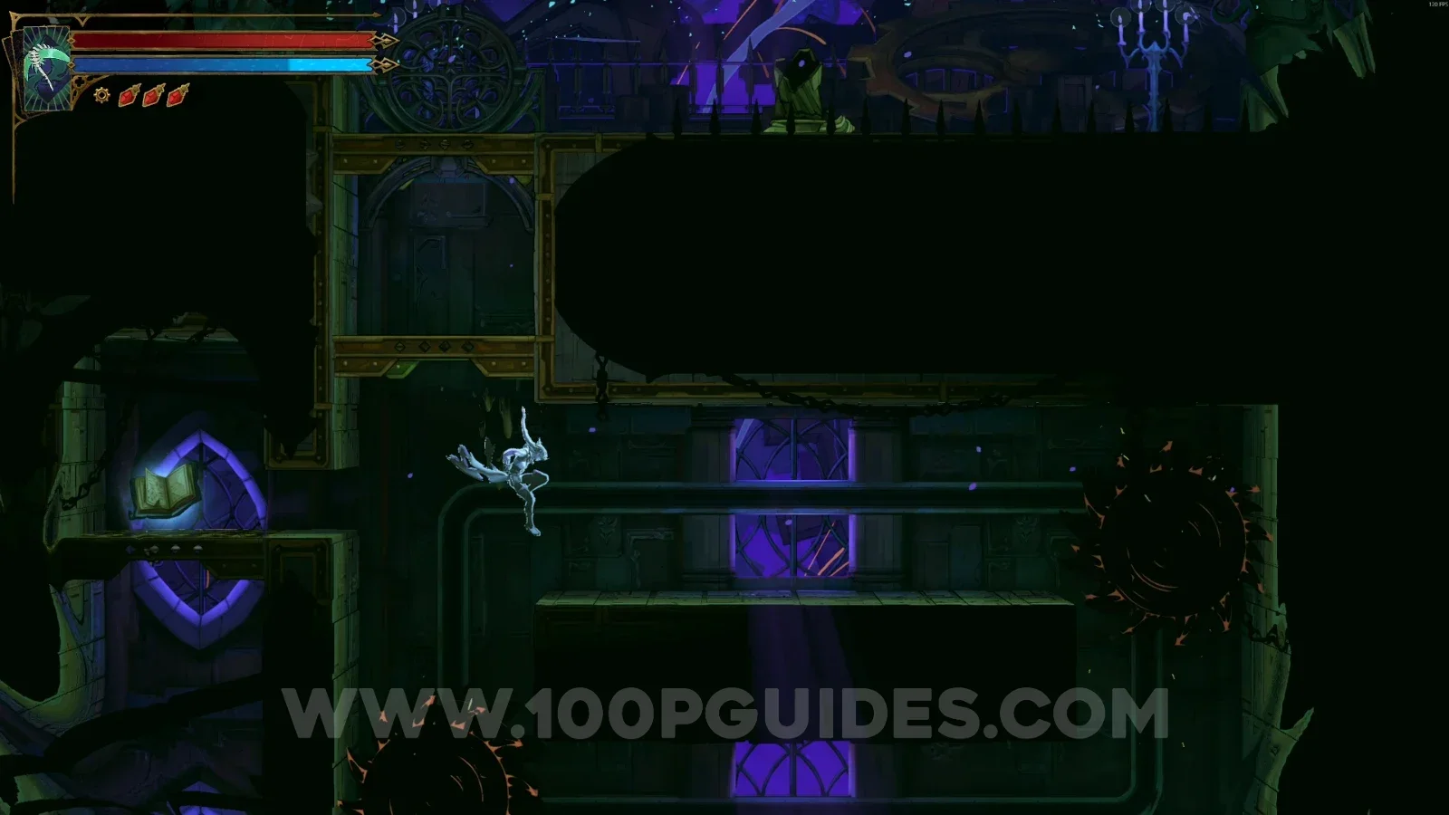 Castlevania Belmonts Curse Eastern Summit: the Blue Book buff reached after using the clock