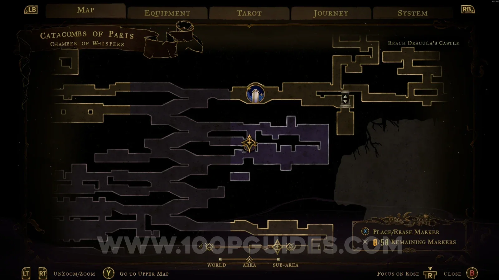 Castlevania Belmonts Curse Crossroads Of The Dead: the way to the chest from the Chamber of Whispers area