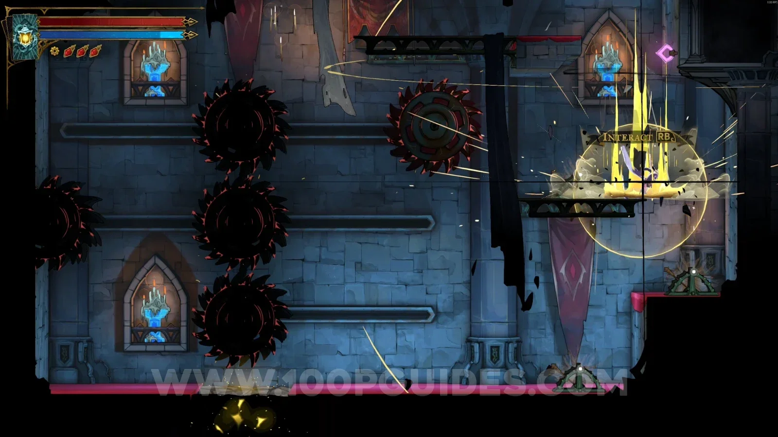 Castlevania Belmonts Curse Old Gallery: breaking the floor in the saw area