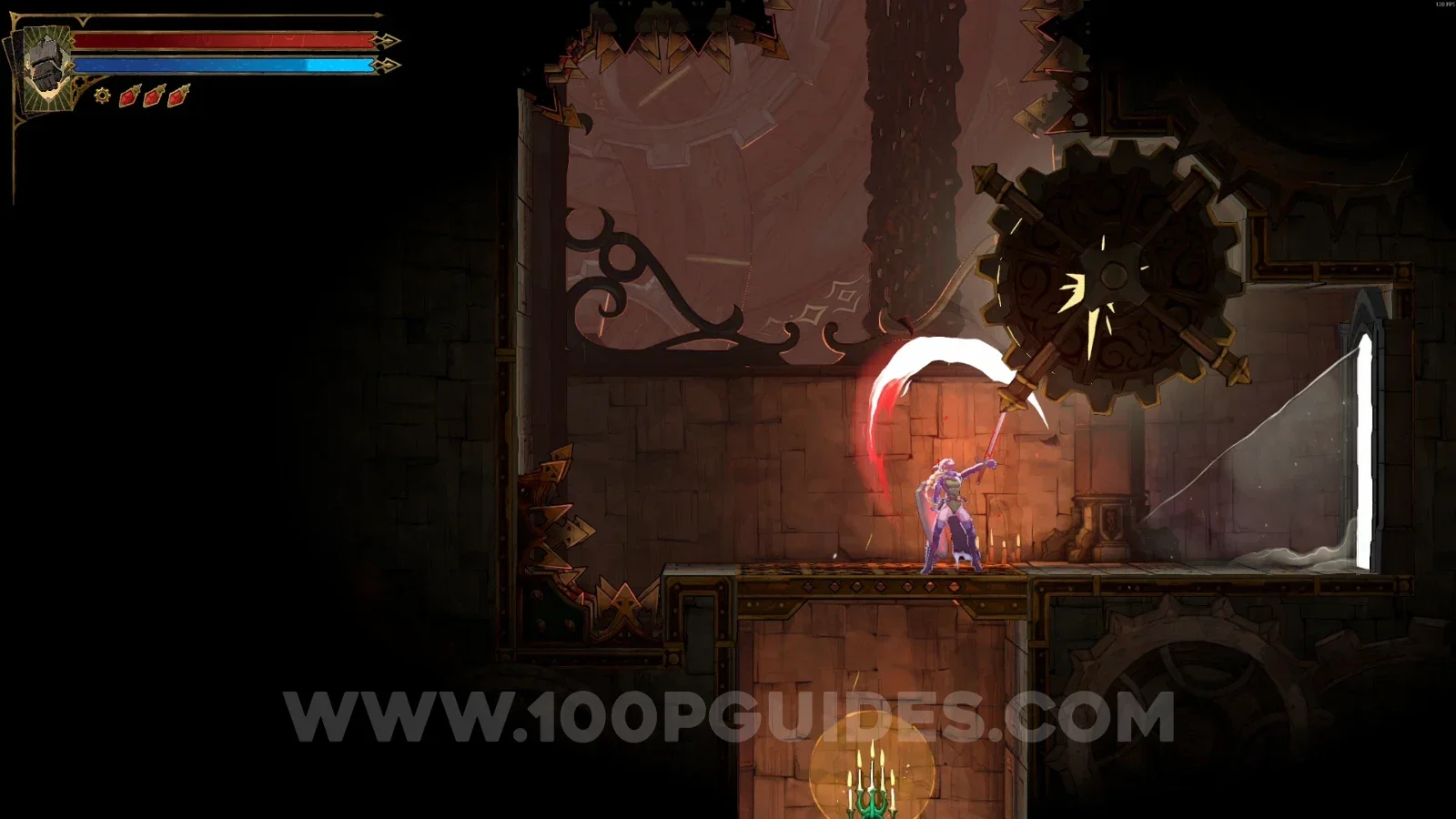 Castlevania Belmont's Curse Daedalus Crossing: block hitting the pressure plate at the left end of the area