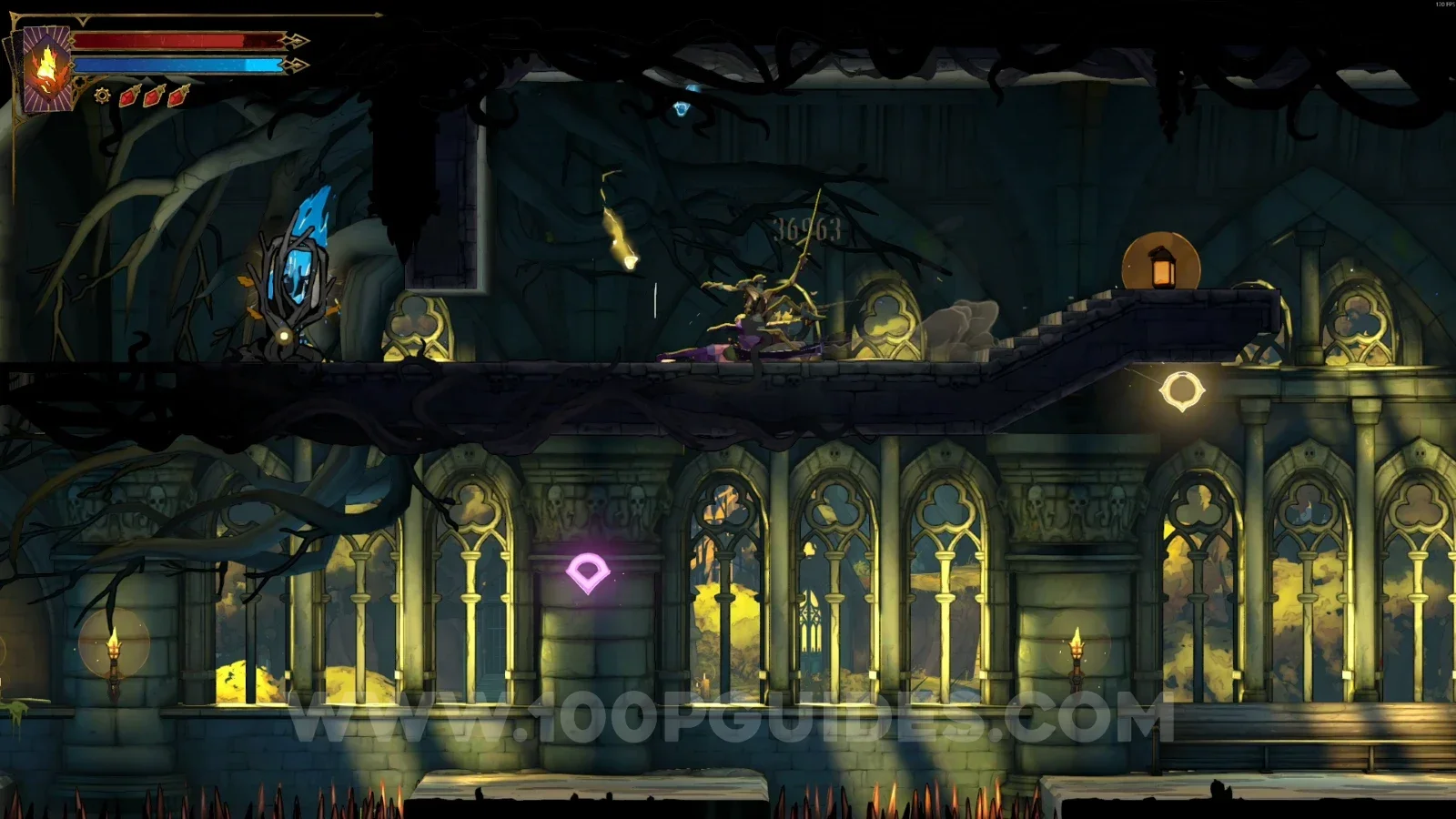 Castlevania Belmont's Curse Cloister: Wise Heart Fragment #4 in the upper part of the area
