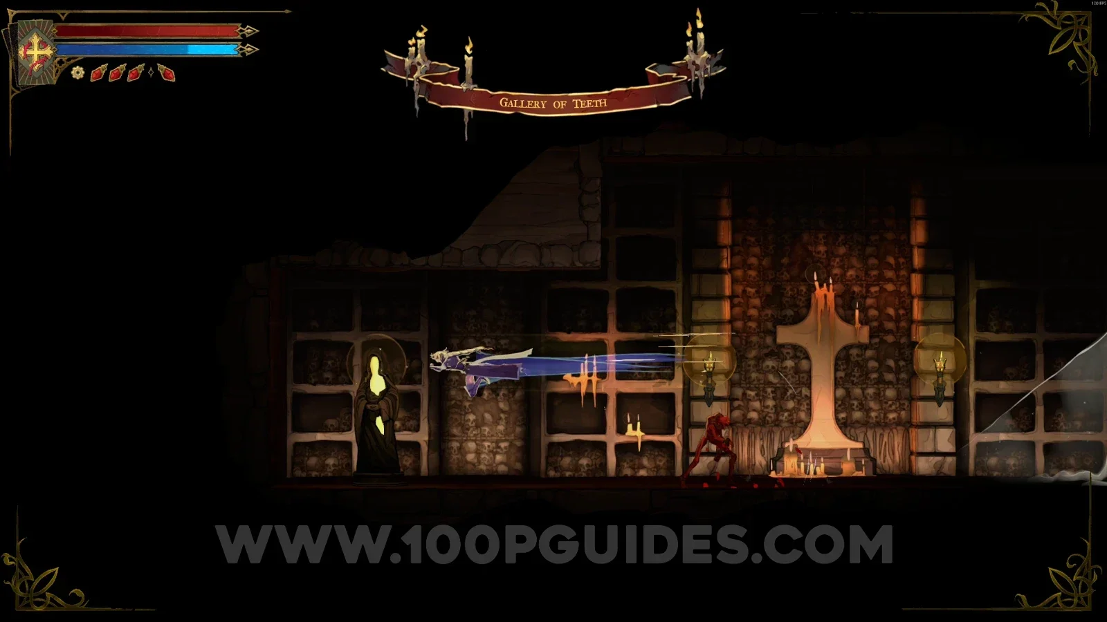 Castlevania Belmonts Curse Gallery Of Teeth: XP Statue #7 in the area marked on the map